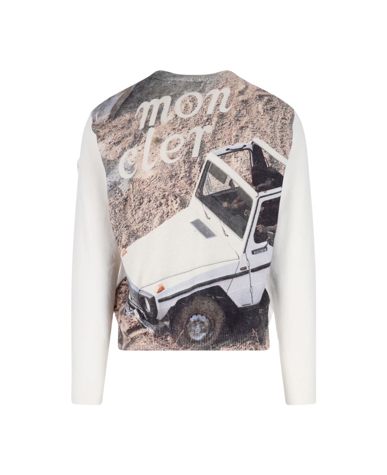 Moncler Genius X Mercedes-benz By Nigo Logo Crewneck Sweatshirt - White