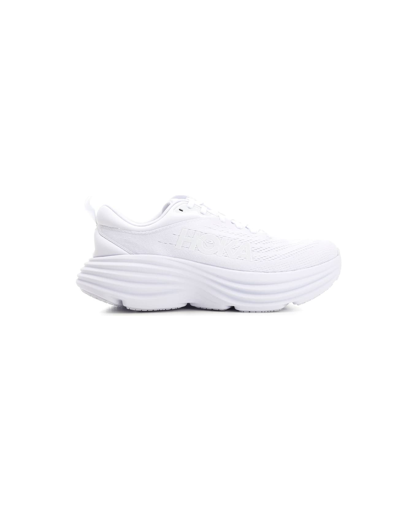 Hoka Black 'bondi 8' Sneaker - White