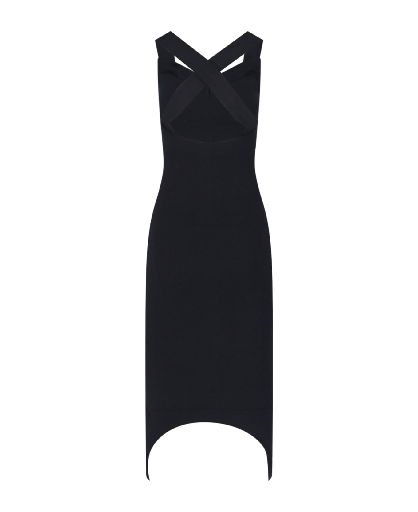 Patou Dipped Midi Dress - Black  