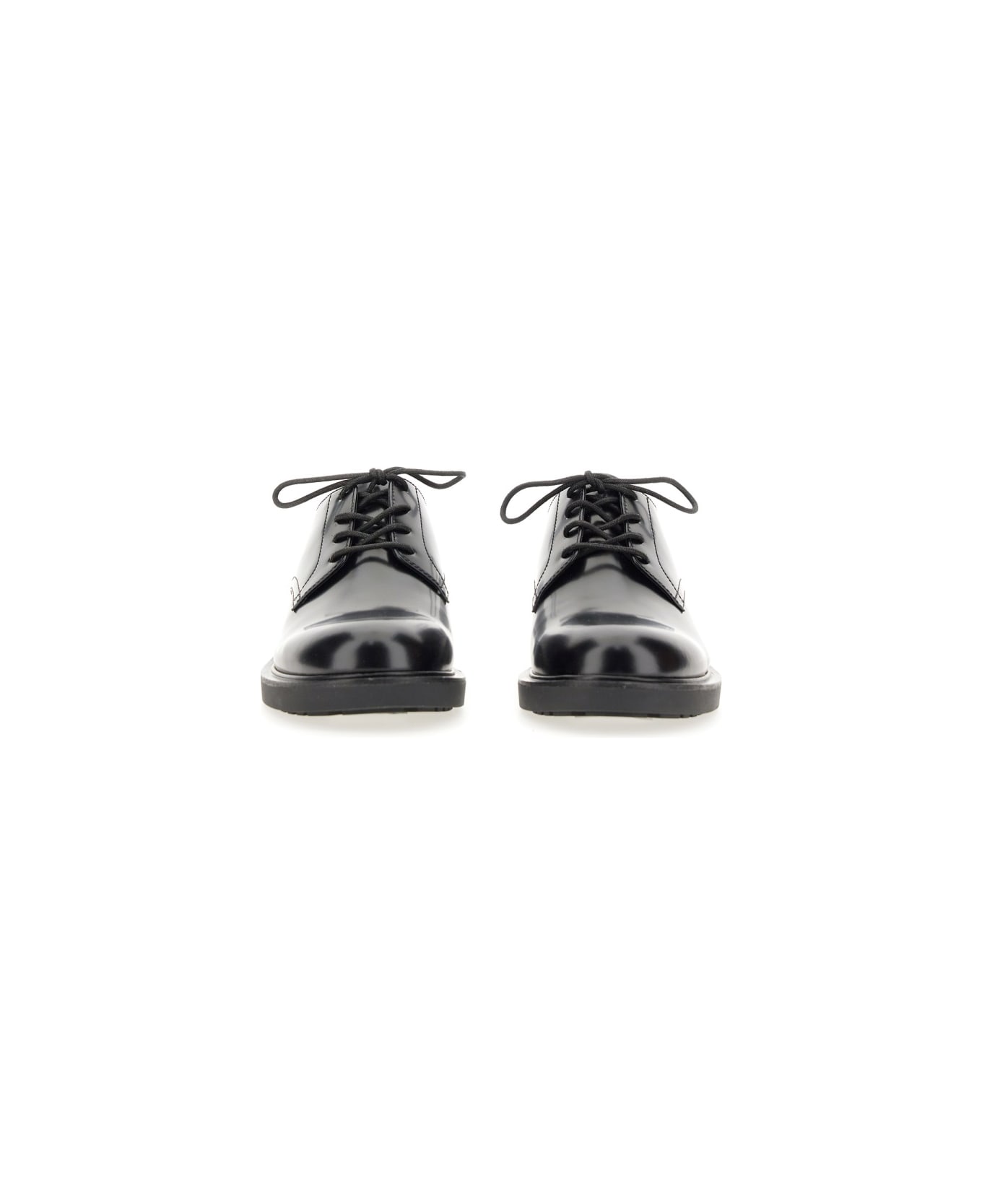 Ash Lace-up With Studs - BLACK ハイヒール