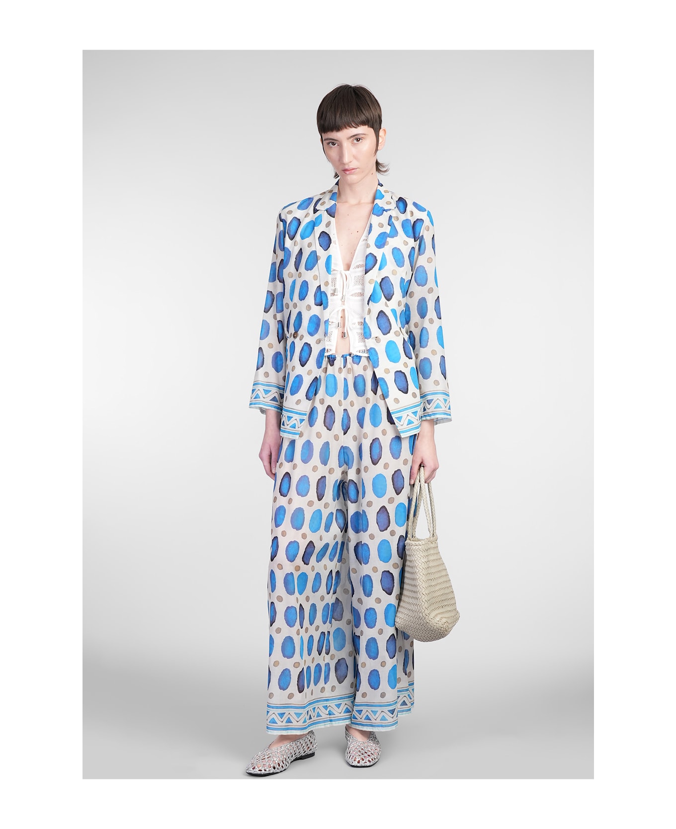 Holy Caftan Pan Pants In Grey Cotton - grey