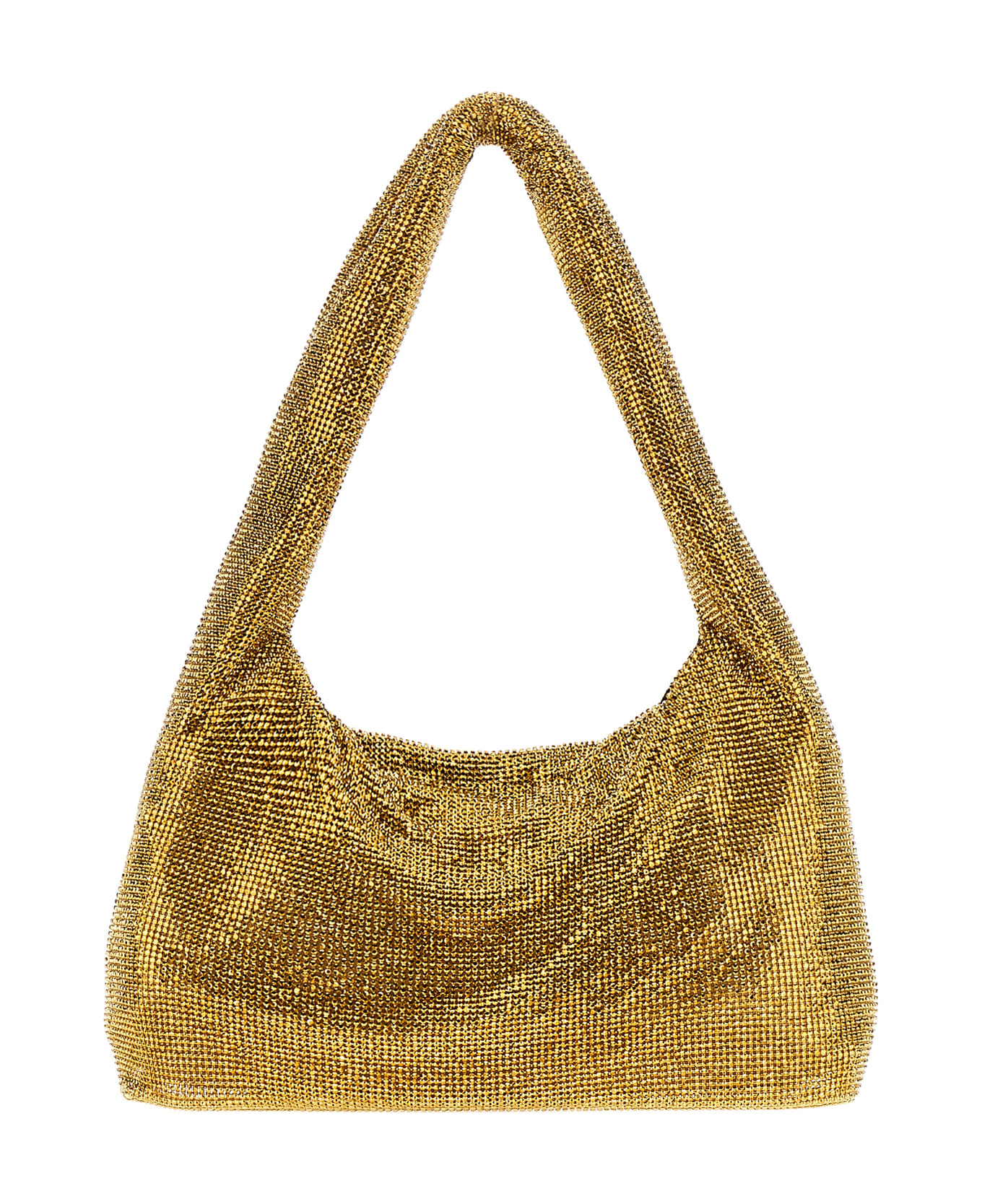 Kara Embellished Mesh Armpit Shoulder Bag - GOLD