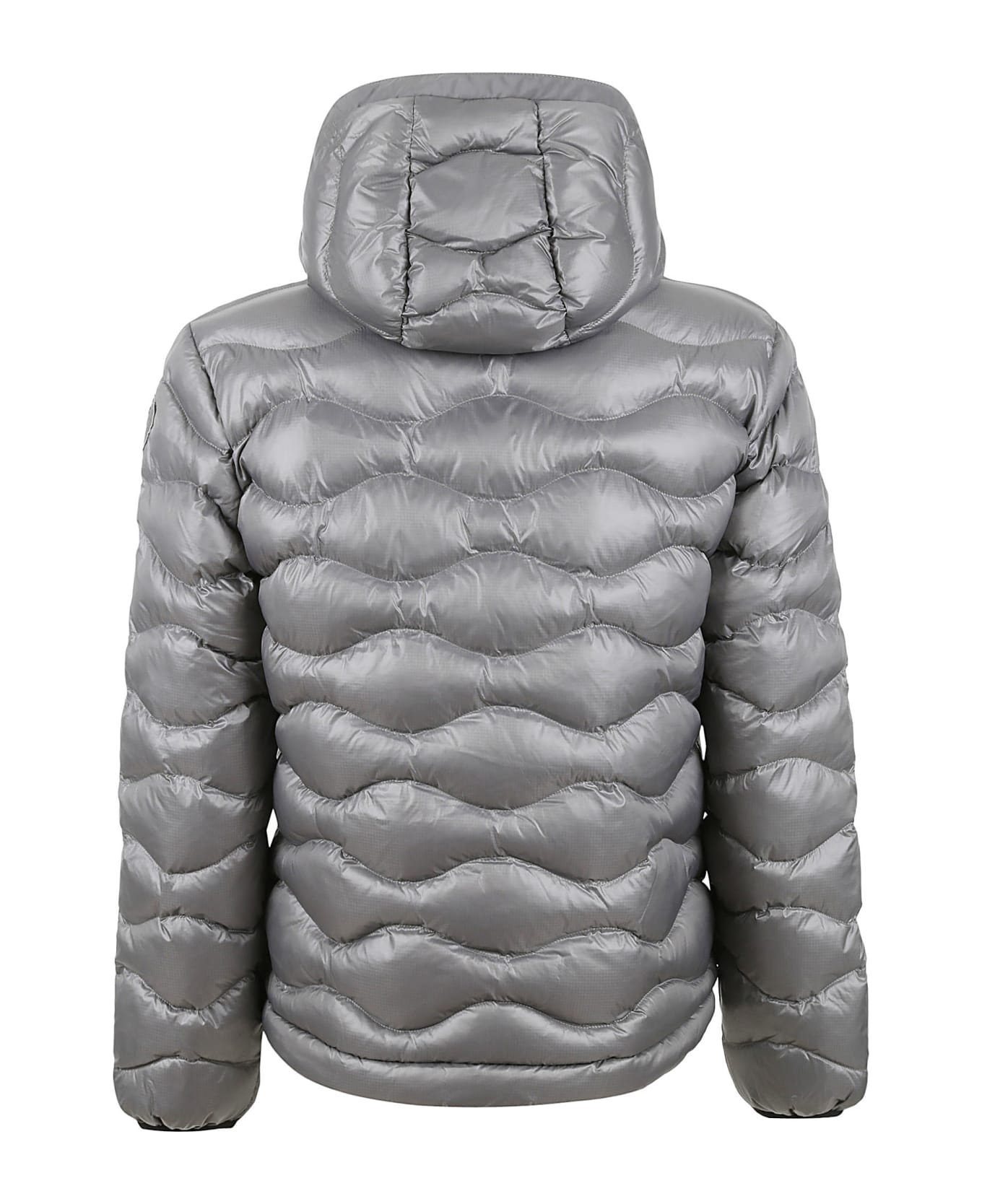 Blauer Patched Pocket Quilted Puffer Jacket - Grey