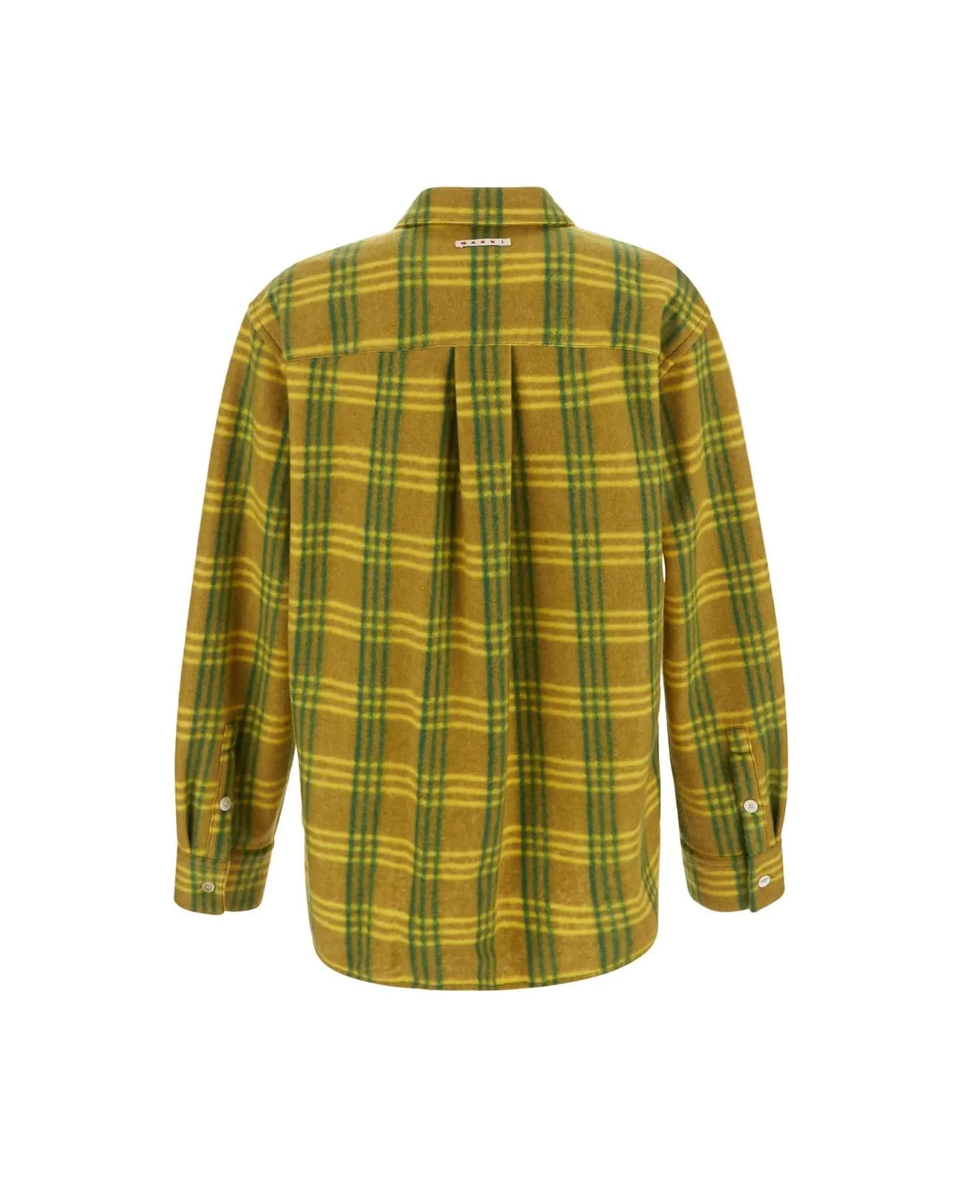 Marni Check Pile Shirt - Green シャツ
