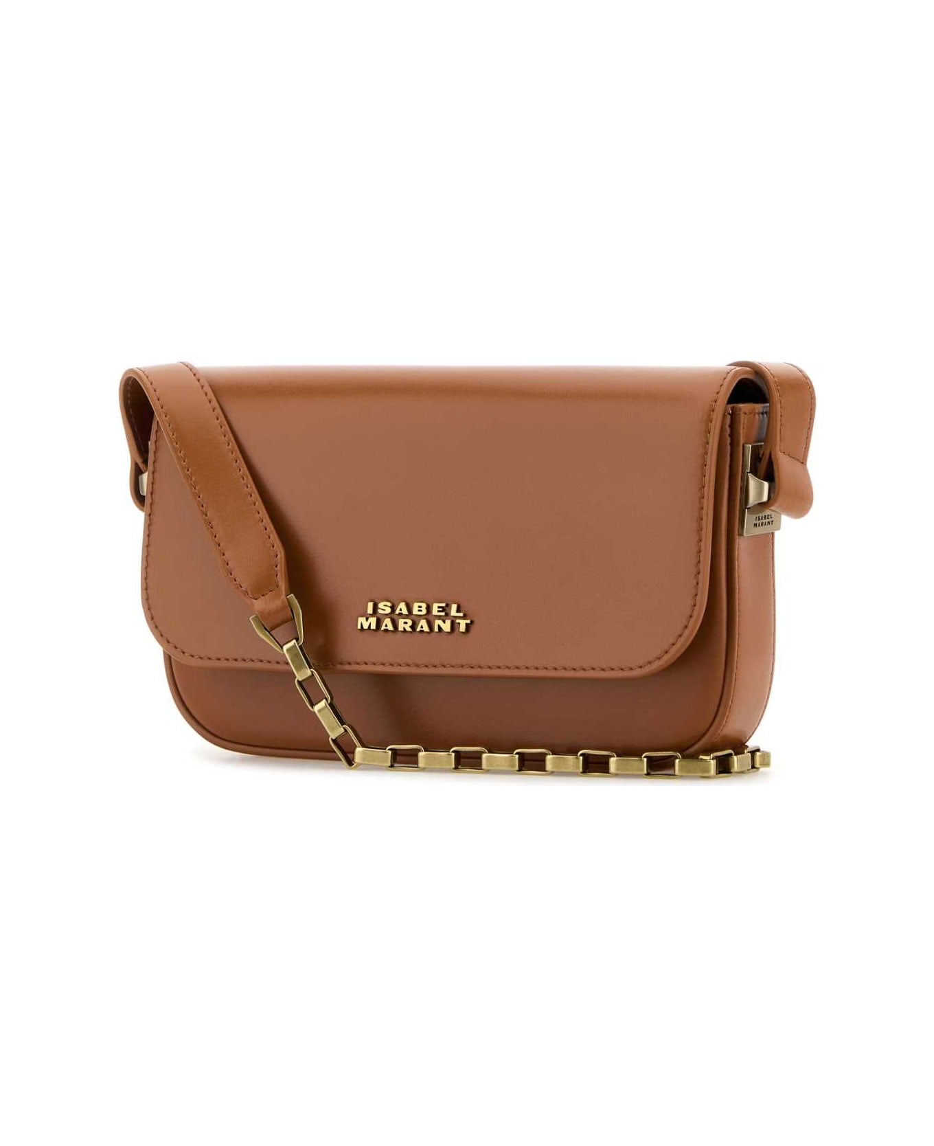 Isabel Marant Caramel Leather Lizza Shoulder Bag - NEUTRALS