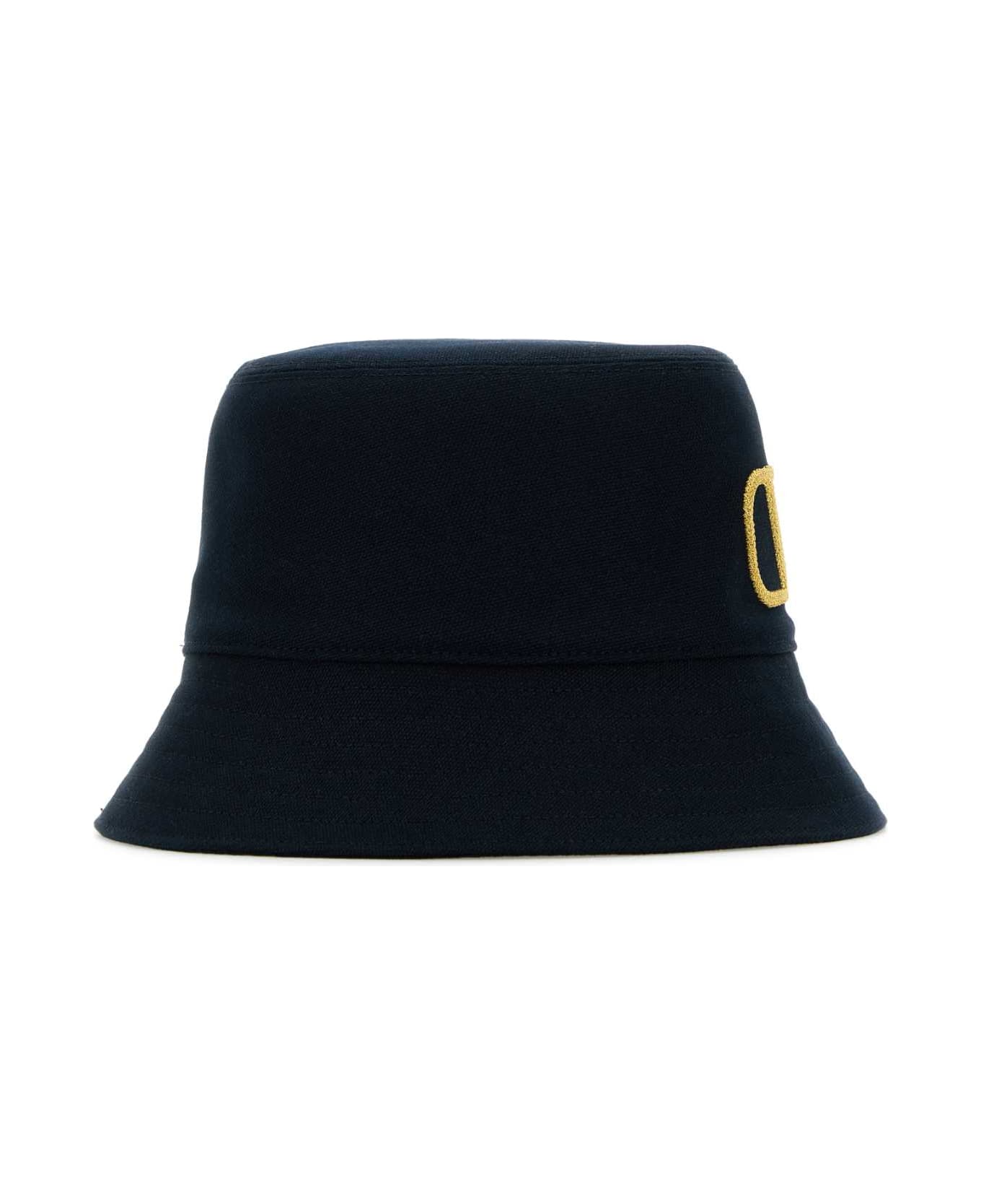 Valentino Garavani Midnight Blue Cotton Bucket Hat - BLUNOTTEORO