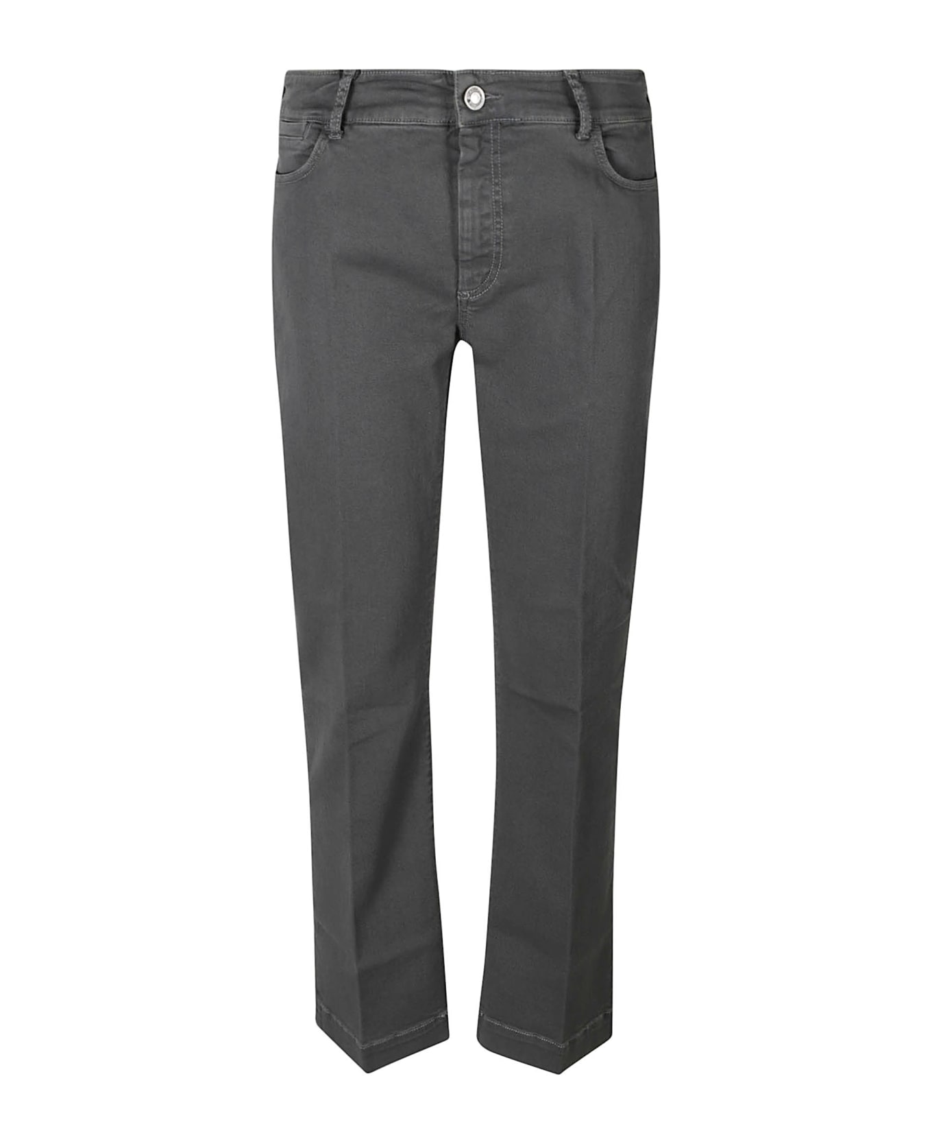 SportMax Nilly Button Detailed Straight Leg Jeans - Grey