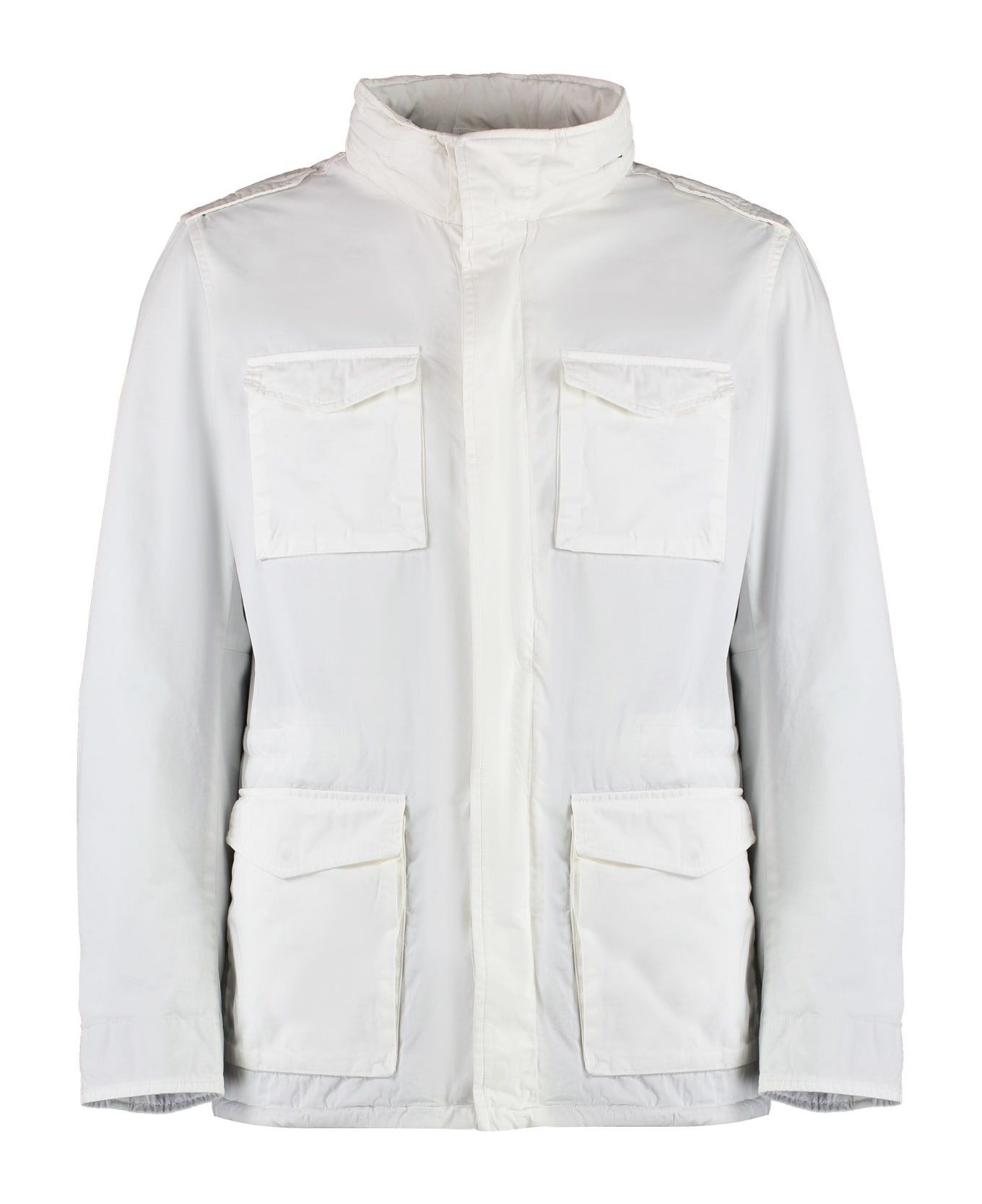 Herno Field Button-front Cotton Jacket - White
