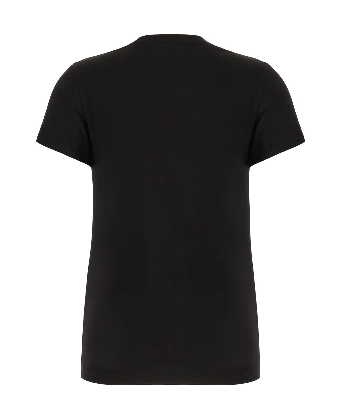 Moncler Black Cotton T-shirt - BLACK