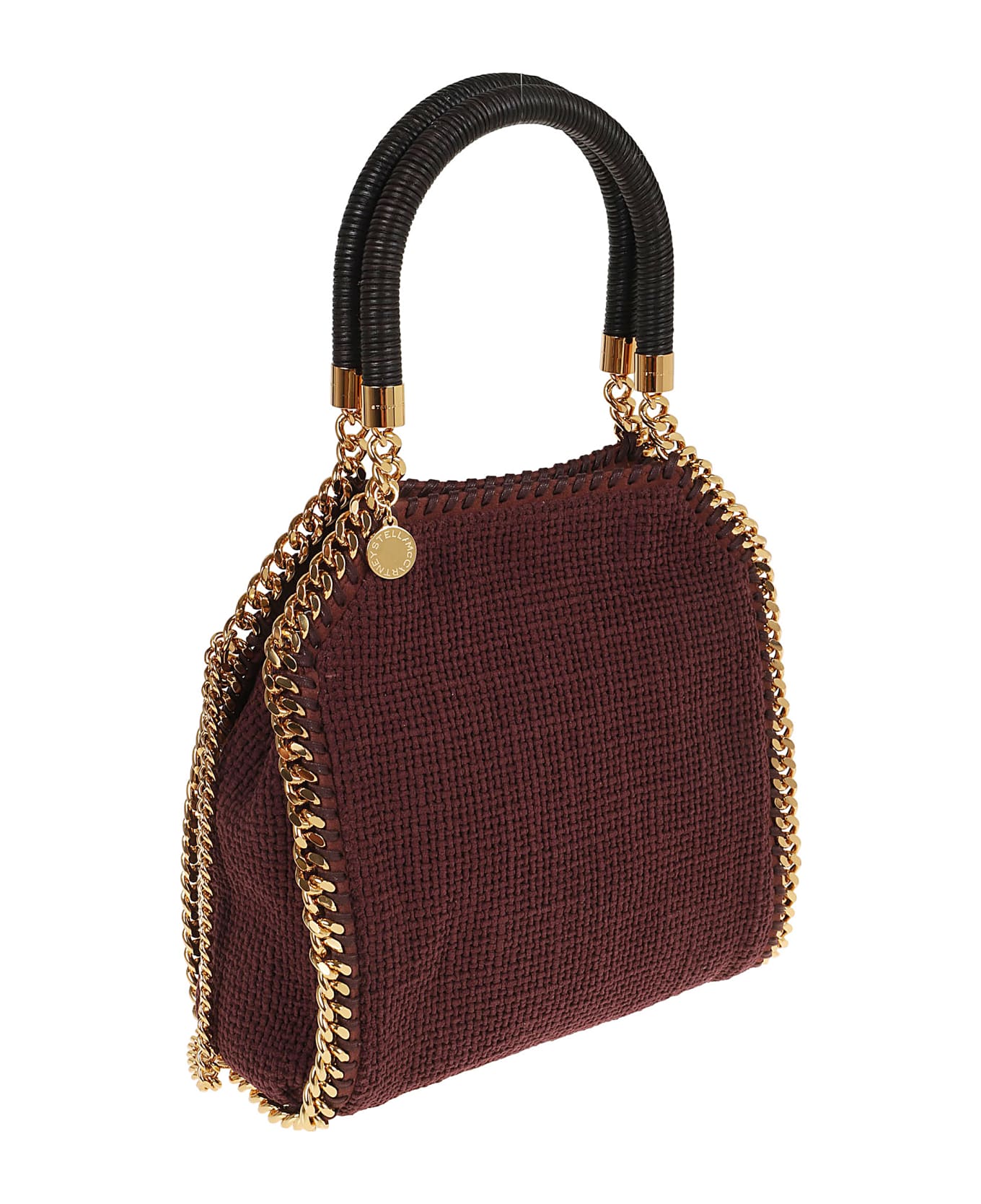 Stella McCartney Mini Tote Woven Rafia - Plum