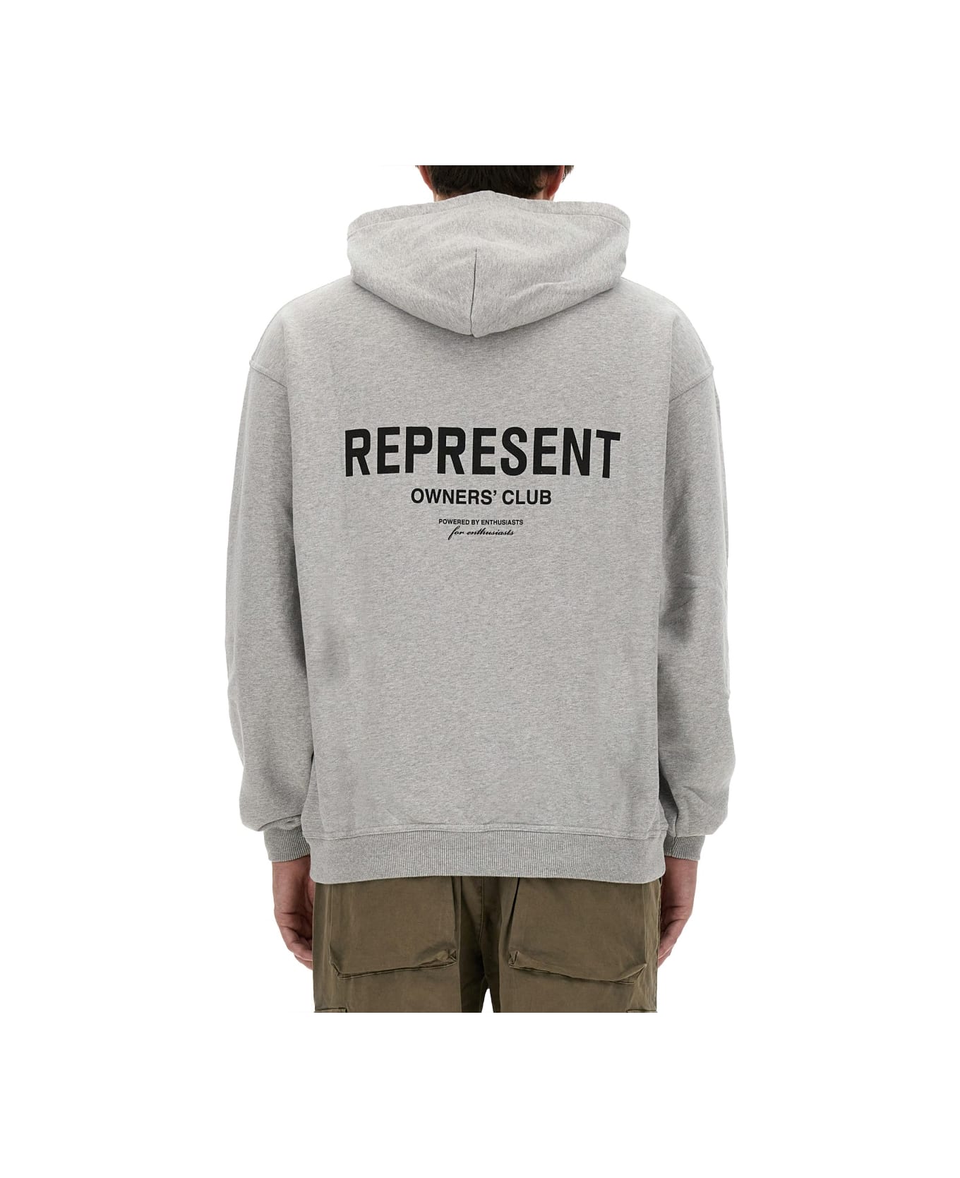 REPRESENT Sweatshirt With Logo - Ash Grey Blk