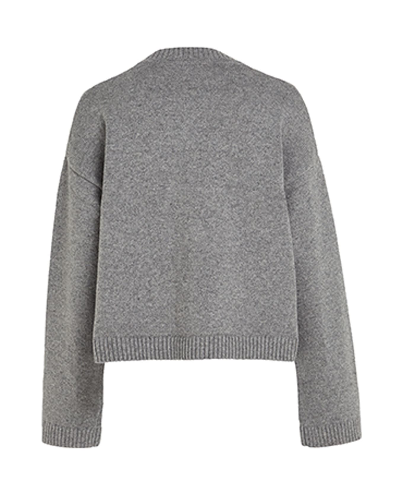 Tommy Hilfiger Gray Cardigan With Buttons - HEATHER GREY