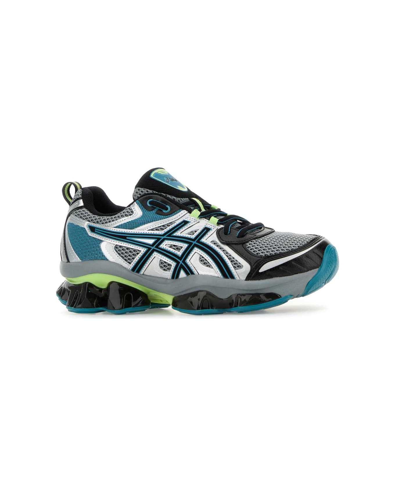 Asics Multicolor Mesh And Rubber Gel Quantum Kinetic Sneakers - GRAVELBLACK