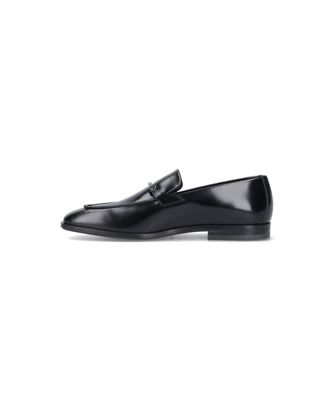 Ferragamo 'gancini' Loafers - Black  