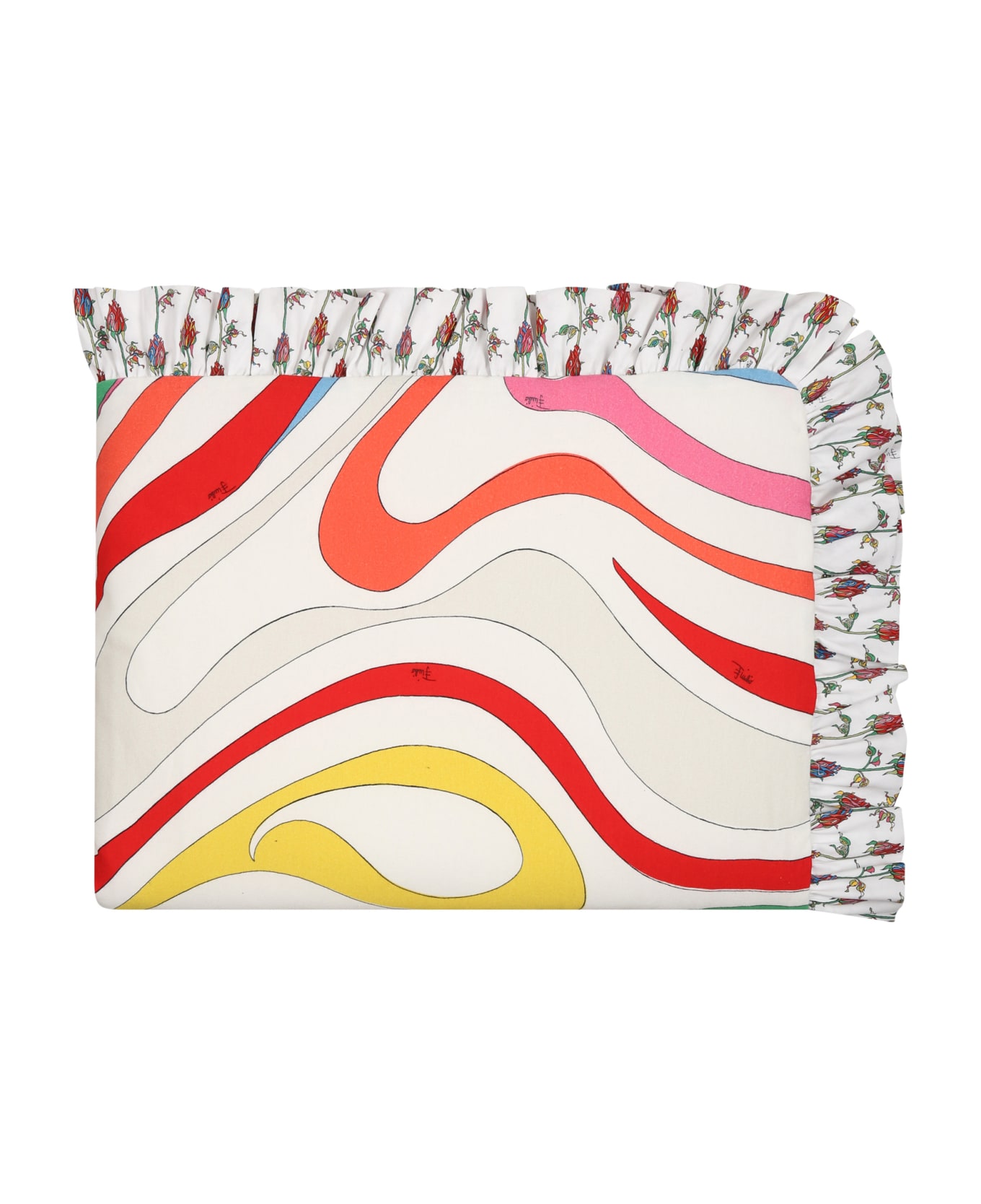 Emilio Pucci Multicolor Blanket For Baby Kids With Print And Logo - Multicolor