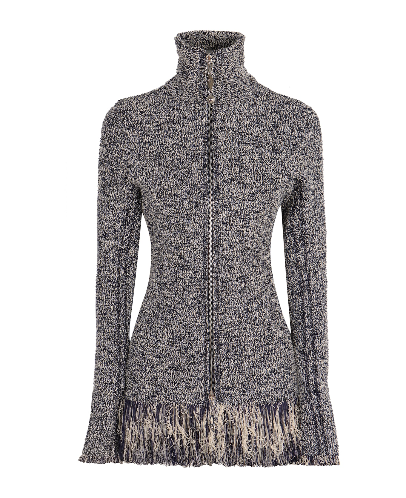 Paco Rabanne Full-zip Cotton Cardigan - blue