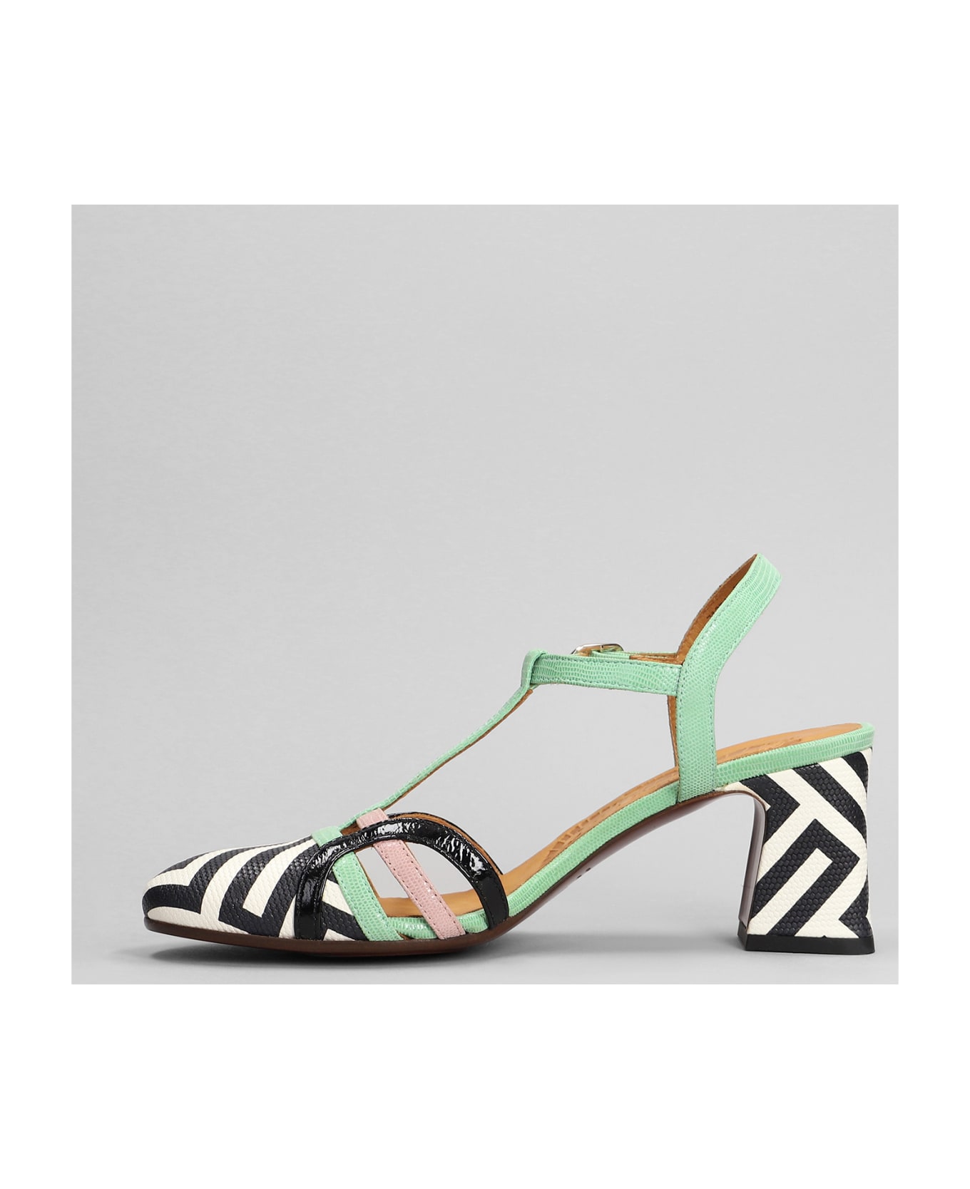 Chie Mihara Fendy Pumps In Green Leather - green サンダル