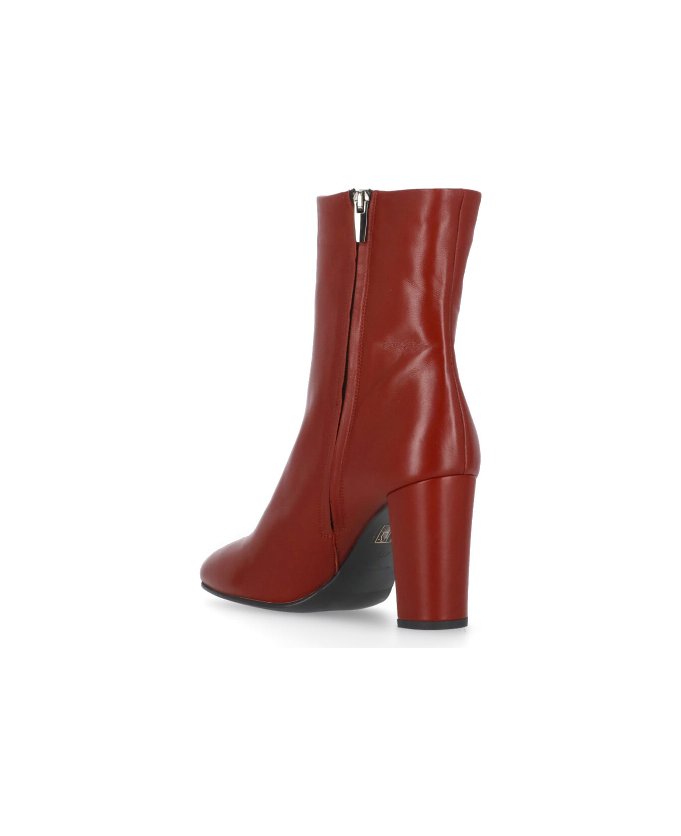 Julie Dee Leather Boots - Bordeaux