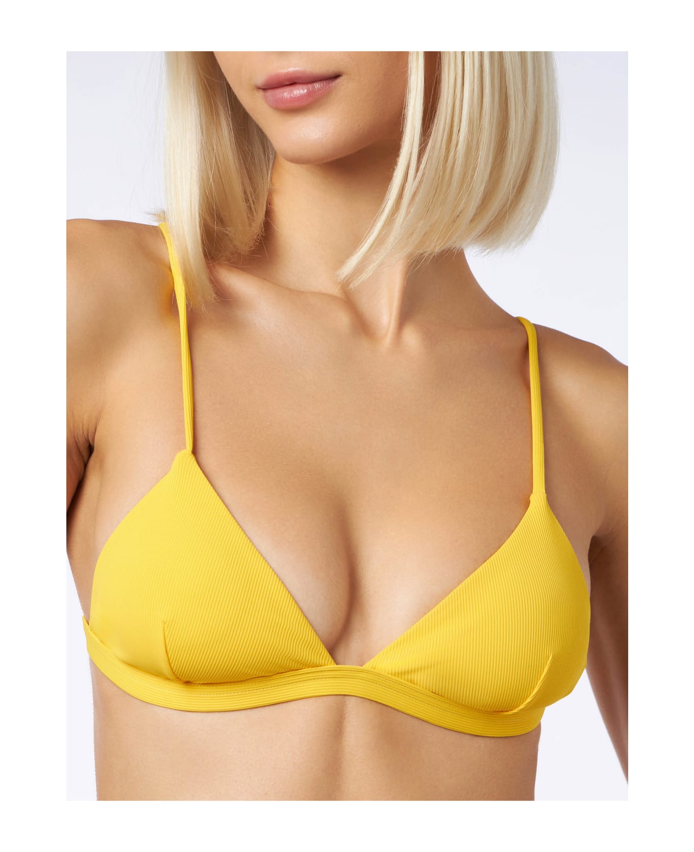 MC2 Saint Barth Ribbed Yellow Triangle - YELLOW