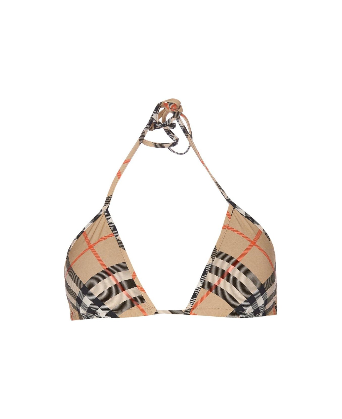 Burberry Check-pattern Halterneck Bikini Top 水着