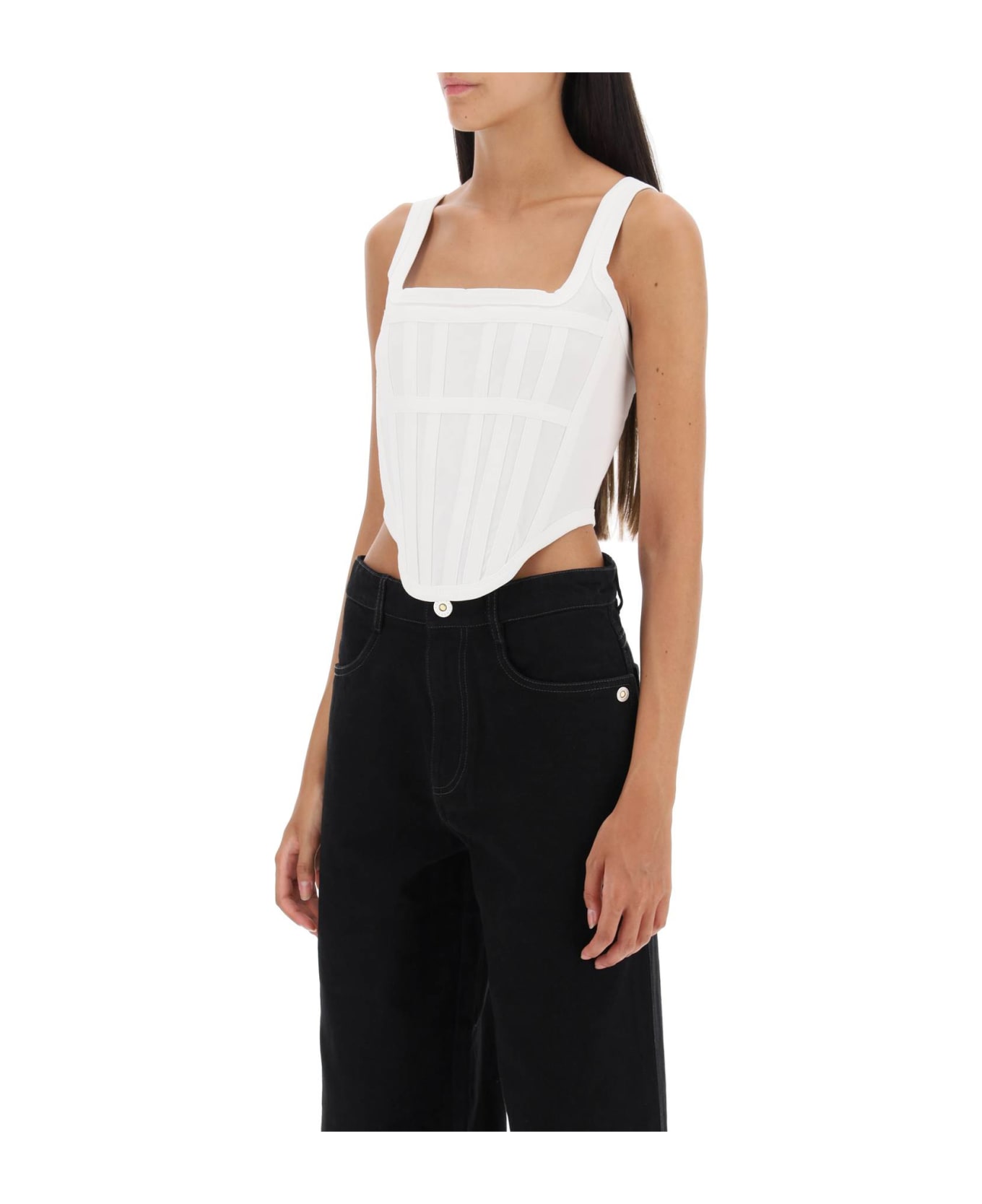 Dion Lee Corset Top In Jersey - IVORY (White) ランジェリー＆パジャマ