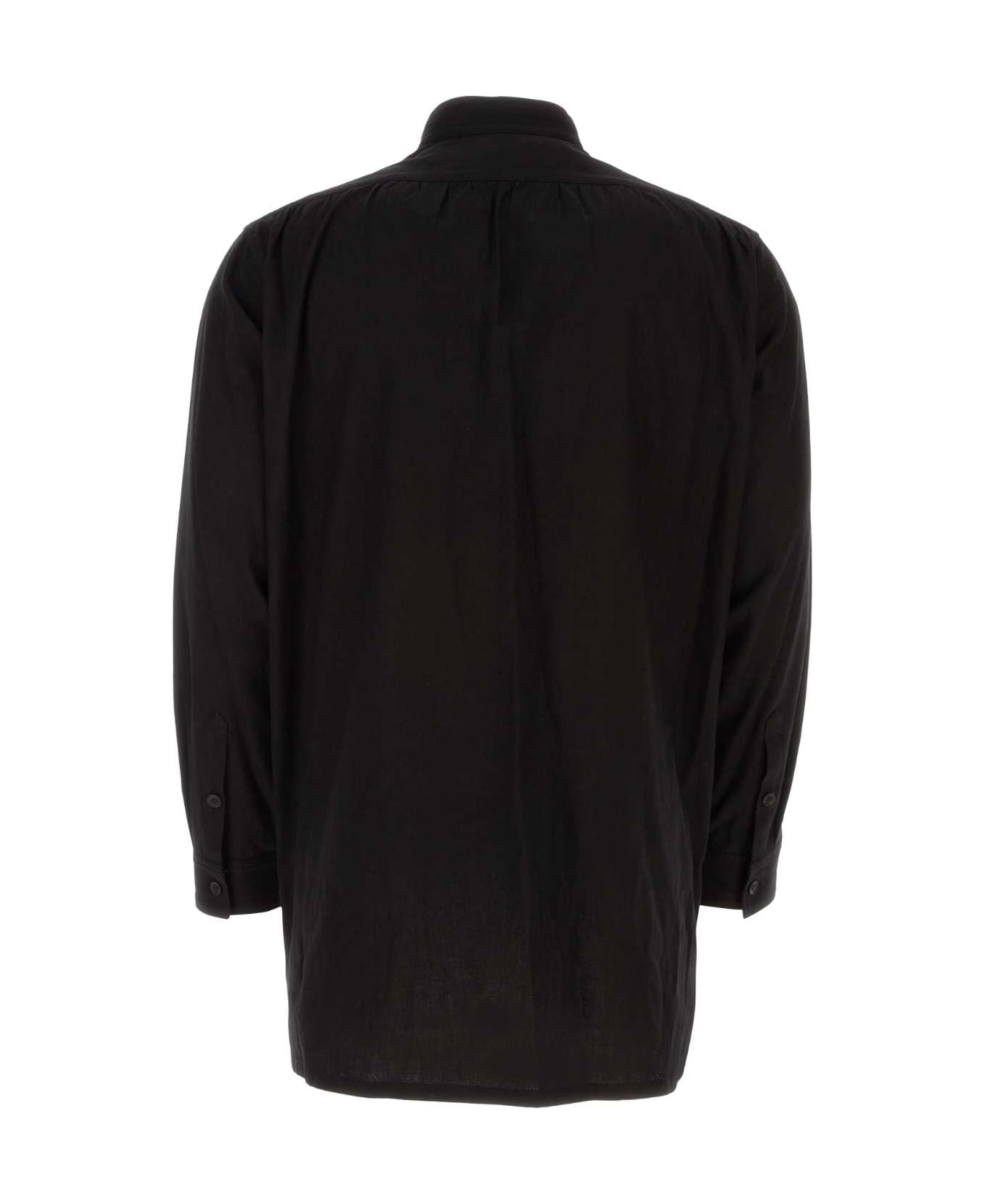 Yohji Yamamoto Black Cotton Shirt - BLACK