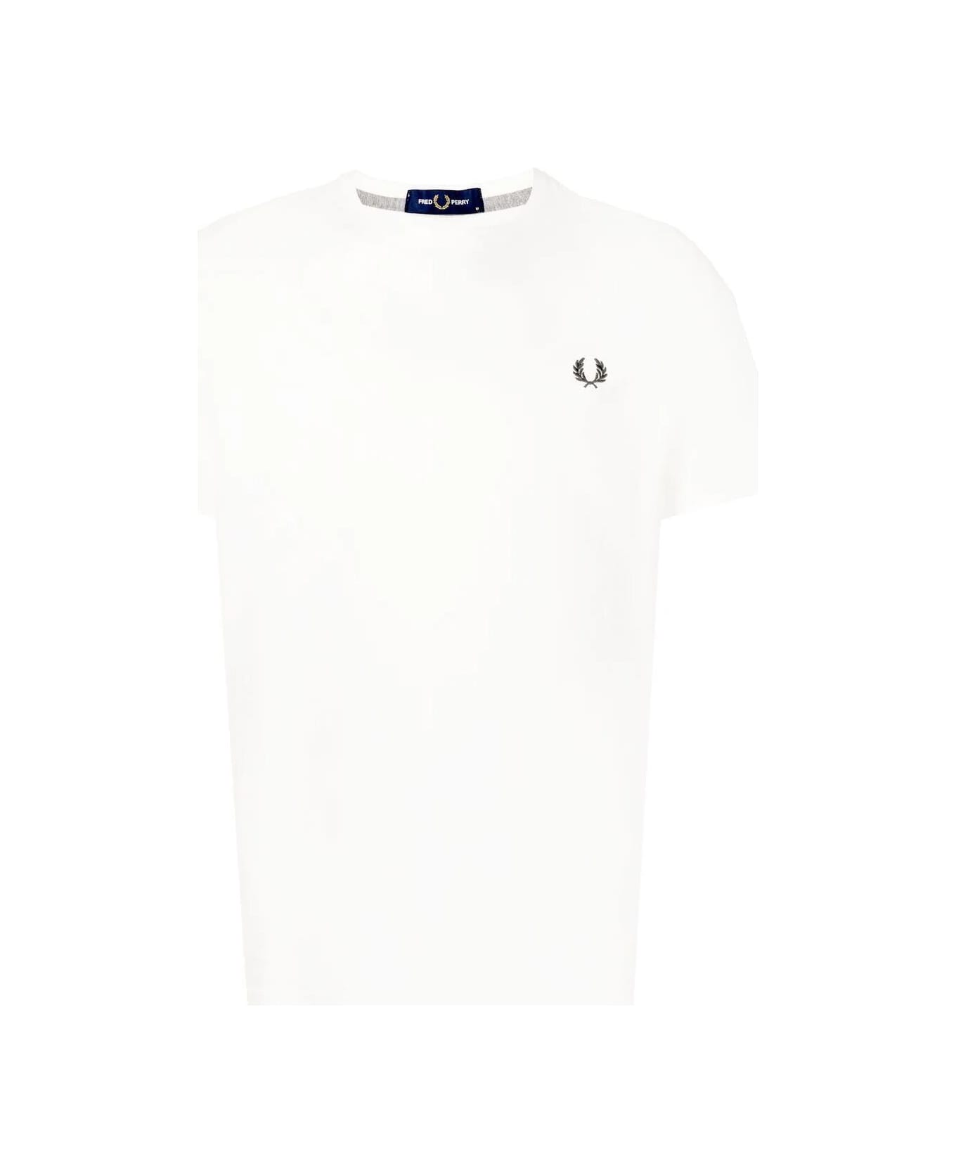 Fred Perry Fp Crew Neck T-shirt - Snow White