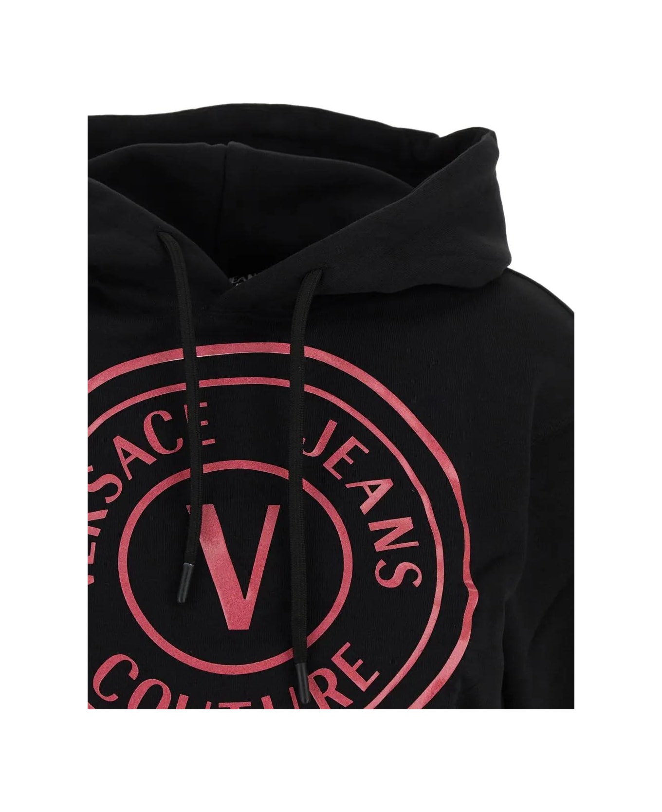 Versace Jeans Couture Logo Hoodie - Black フリース