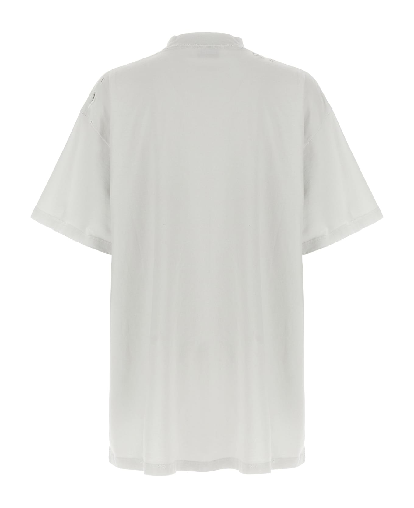 Balenciaga Light Grey Cotton Oversize T-shirt - White