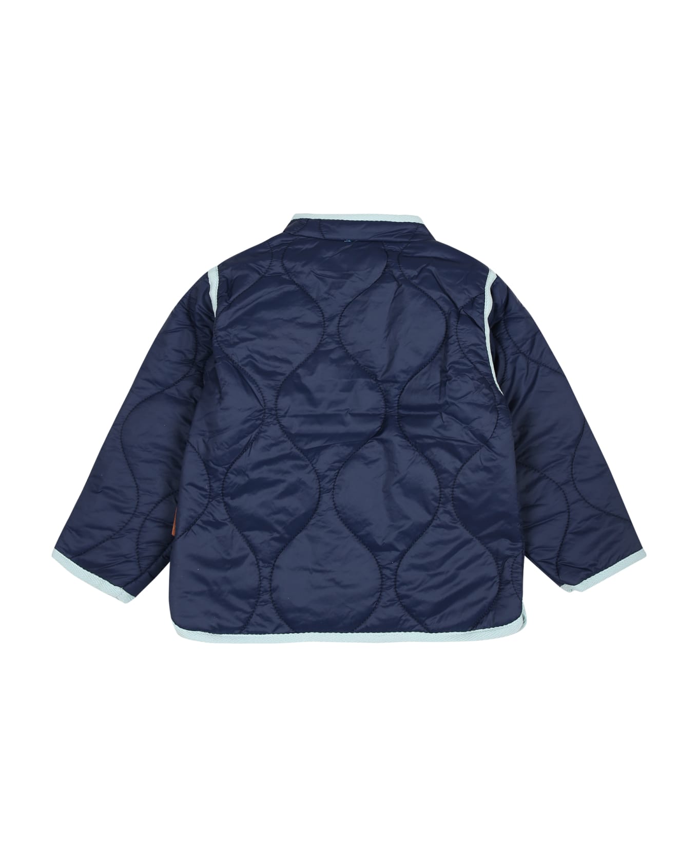 Molo Blue Down Jacket Harrie For Baby Kids - Blue コート＆ジャケット
