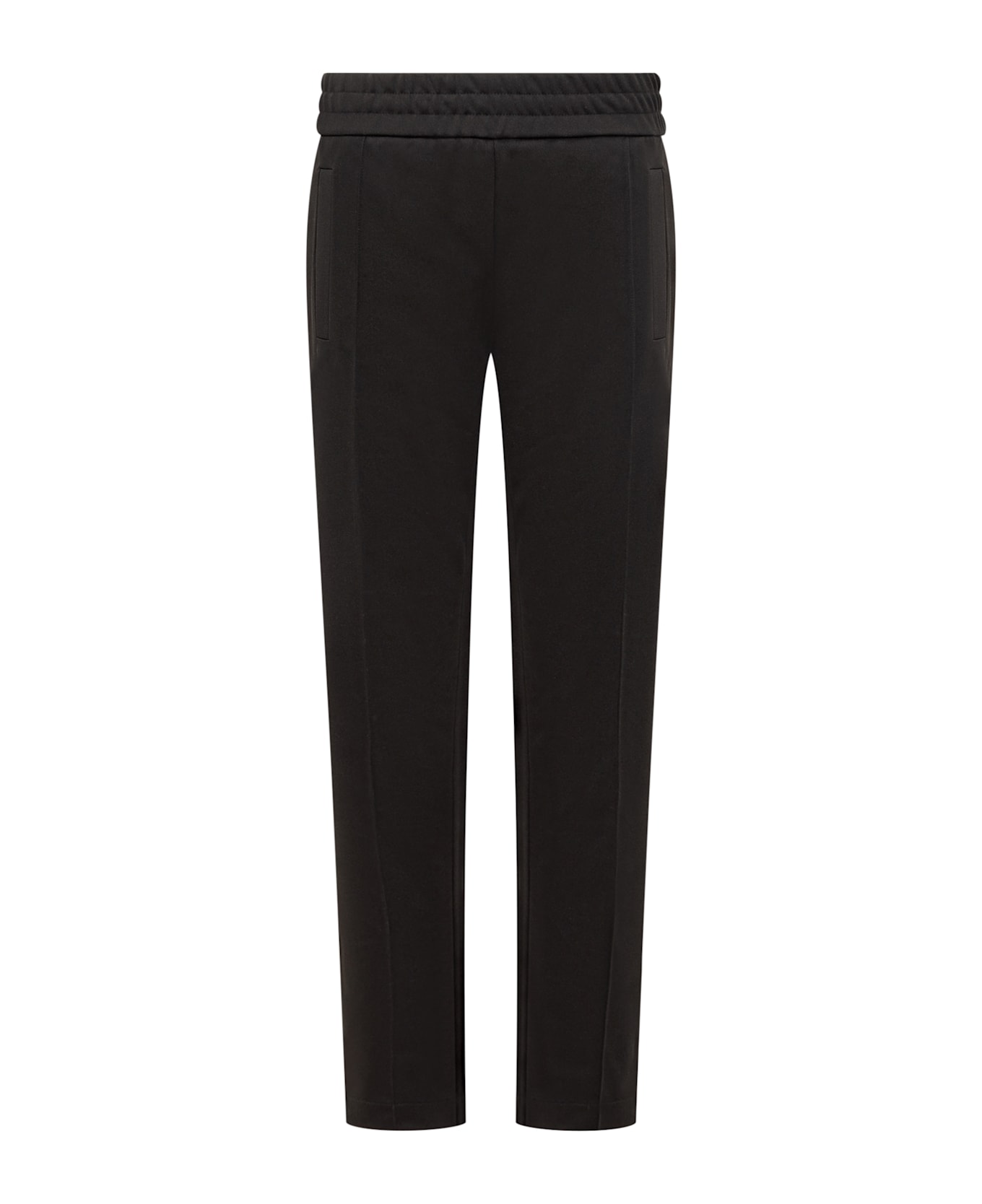 Palm Angels Trousers With Logo - Black Of