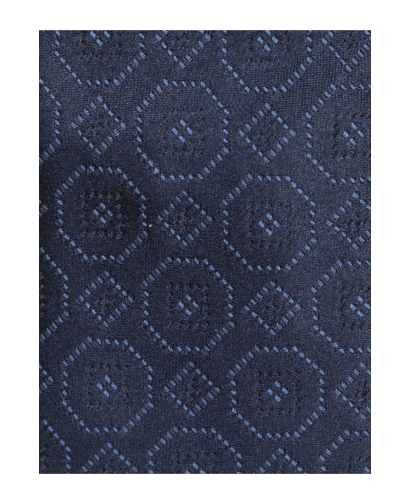 Brunello Cucinelli Blue Geometric Tie - Blue