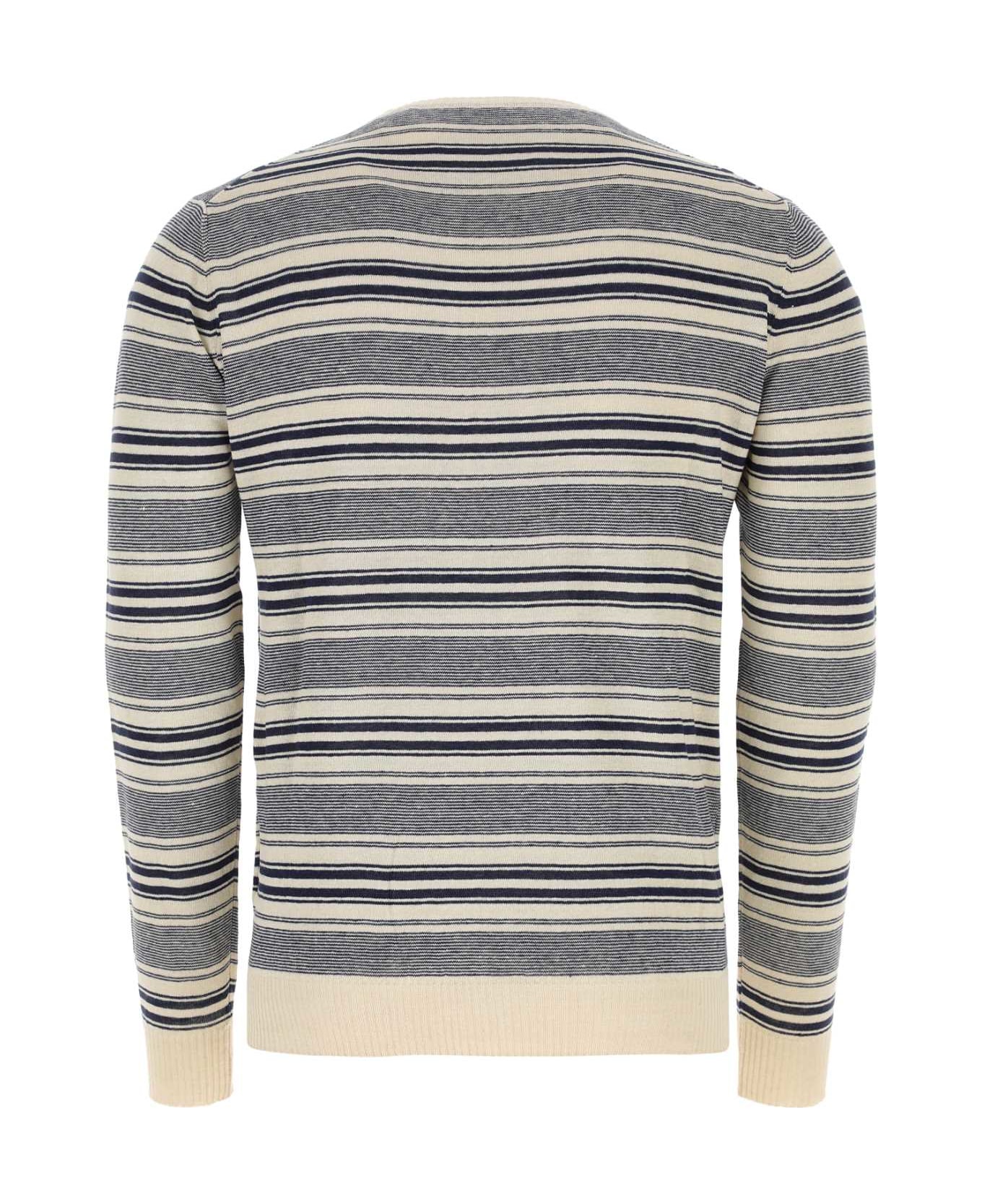 Aspesi Embroidered Linen Blend Sweater - 20098