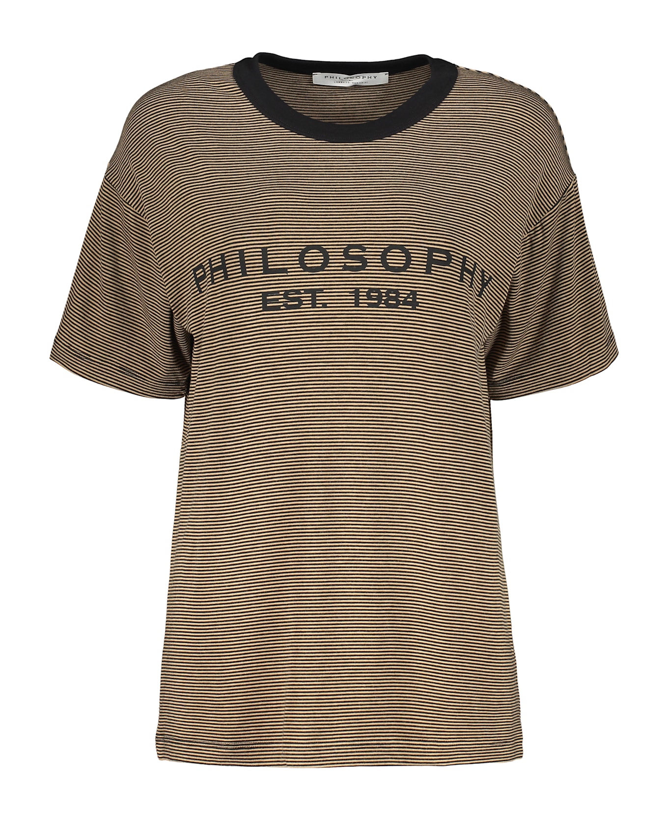 Philosophy di Lorenzo Serafini Viscose T-shirt - Beige
