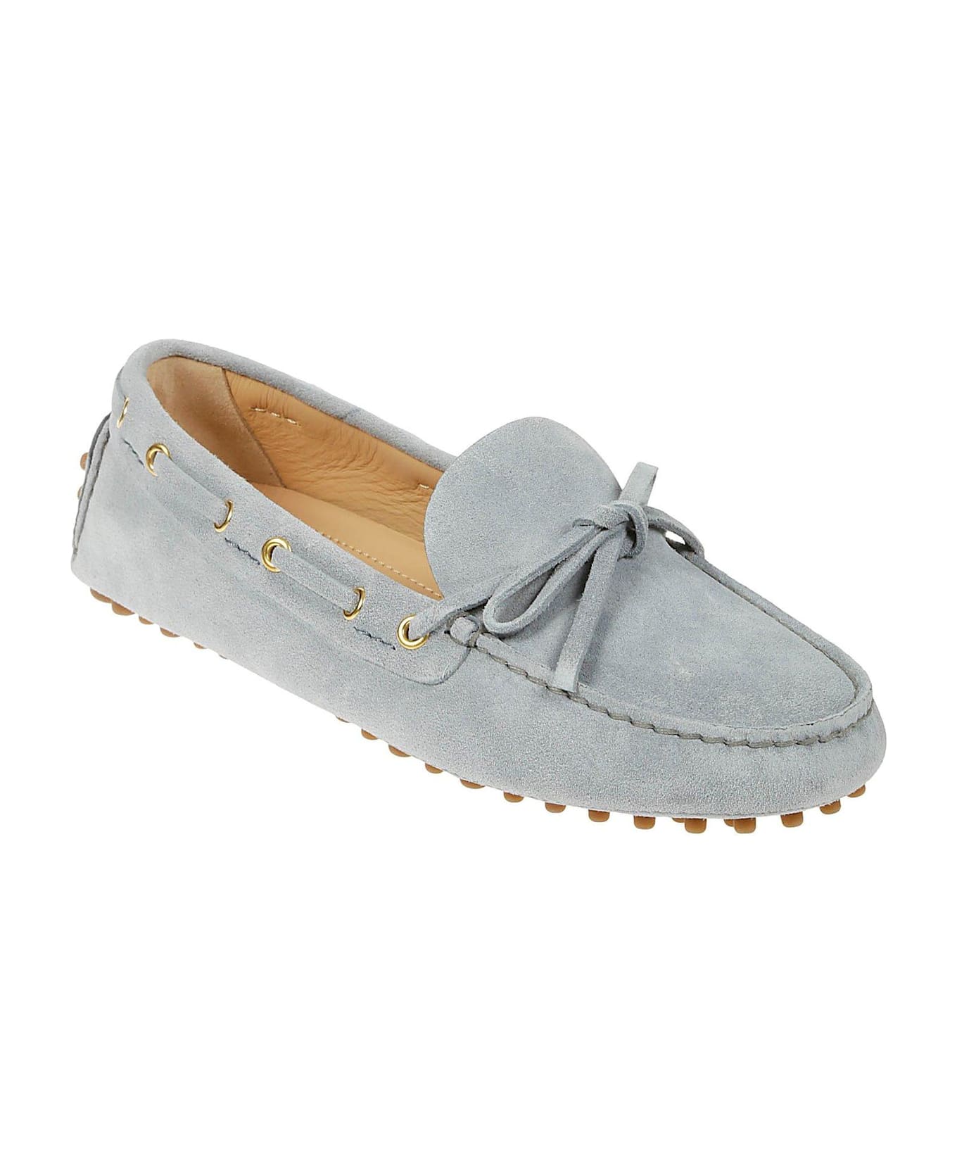 Car Shoe Tie-knot Detail Loafers - Purple フラットシューズ