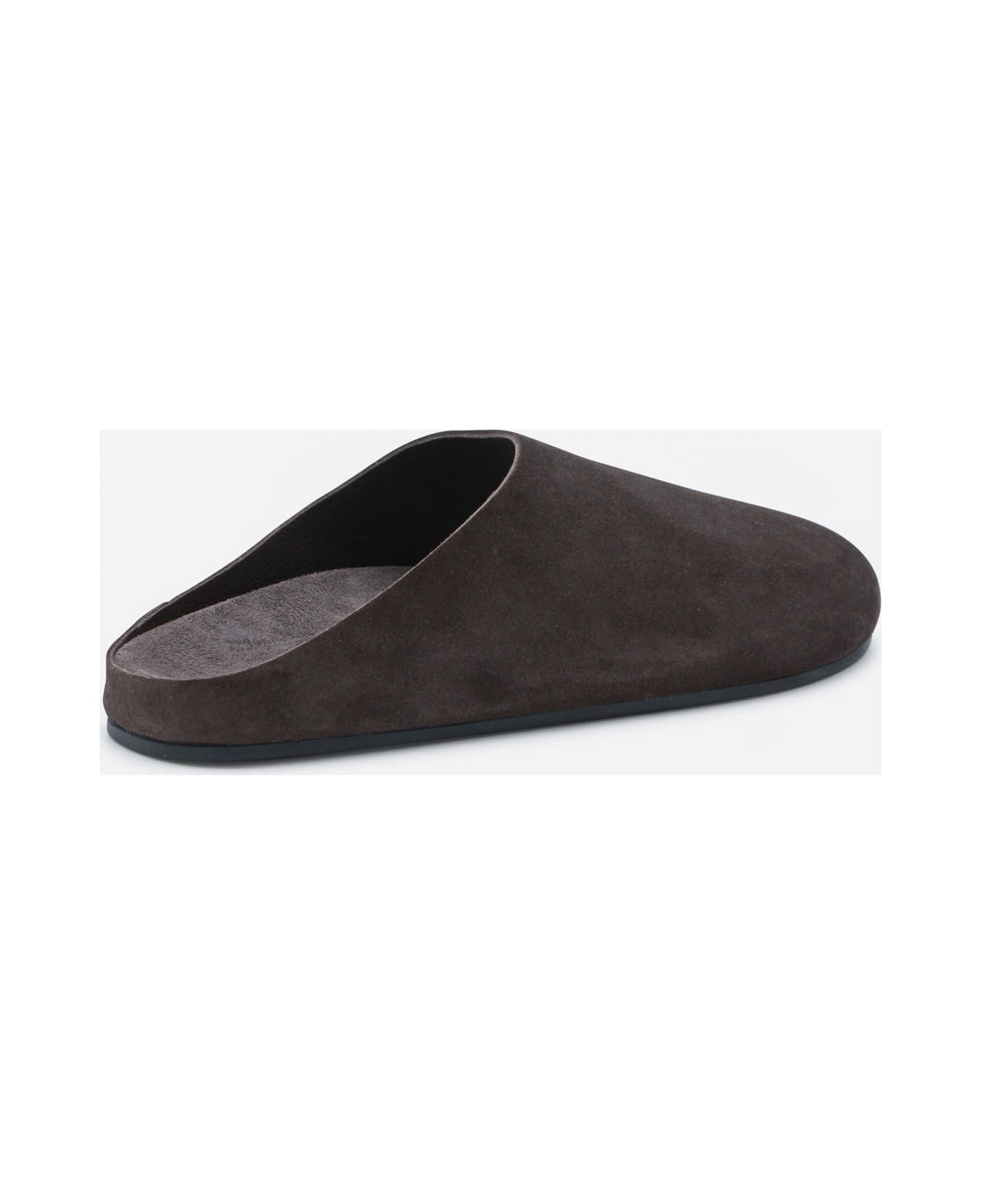 The Row Brown Leather Flats - LACQUER BROWN