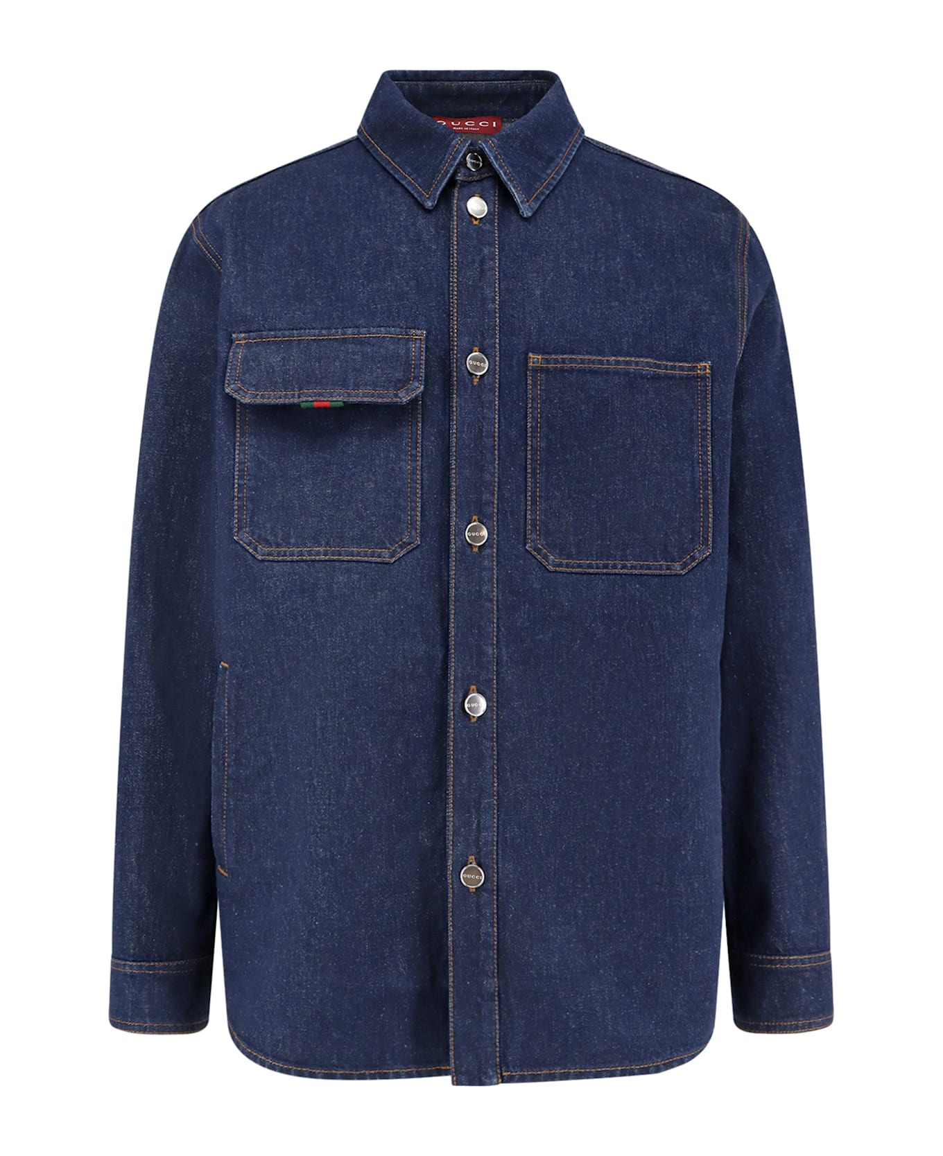 Gucci Dark Denim Shirt - DARK BLUE/MIX