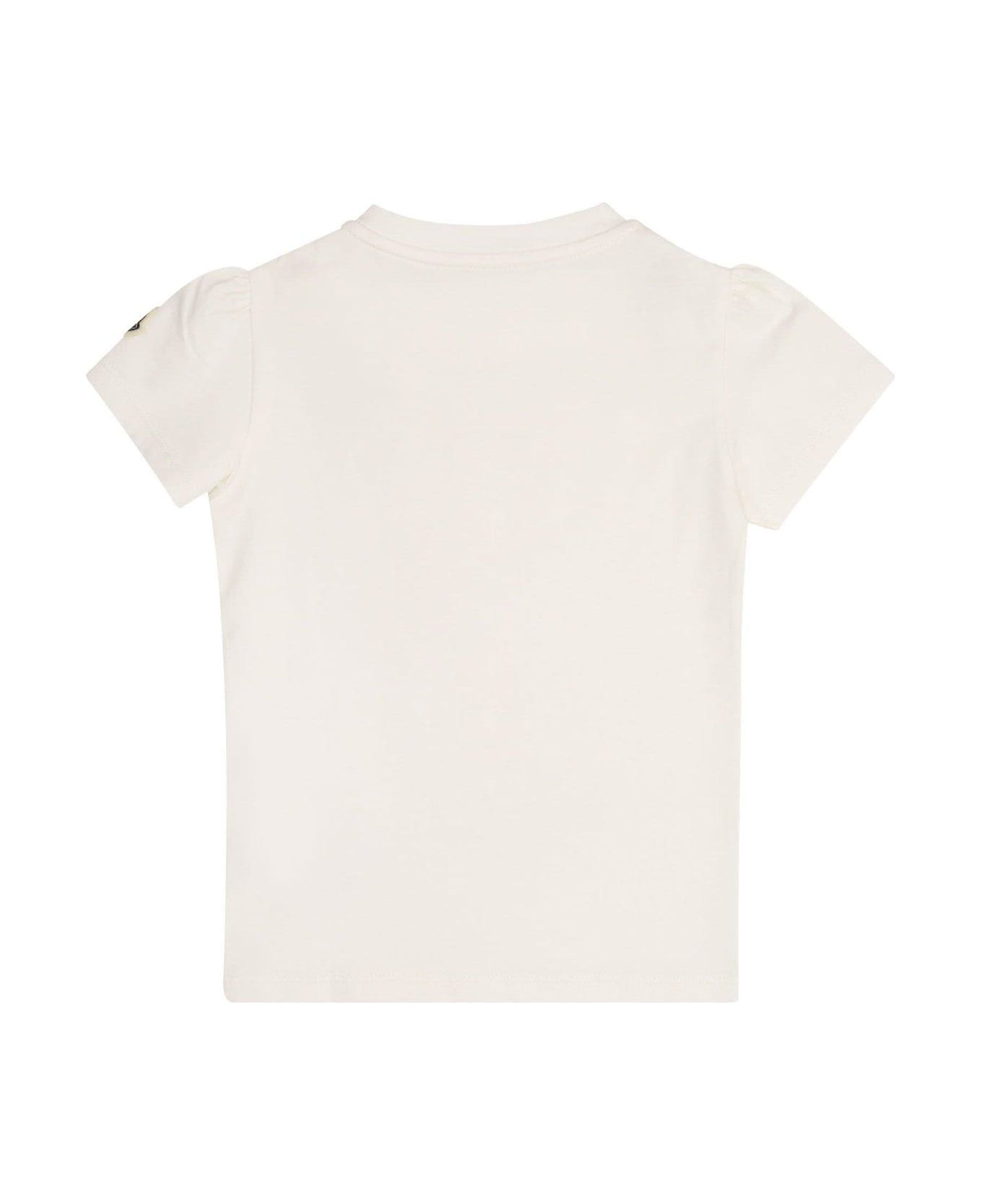 Moncler Teddy Bear Motif T-shirt - Bianco Tシャツ＆ポロシャツ