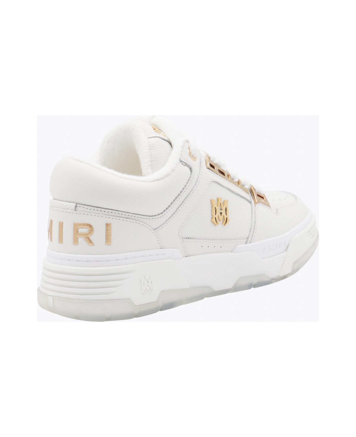AMIRI White Leather Metallic Ma-1 Sneakers