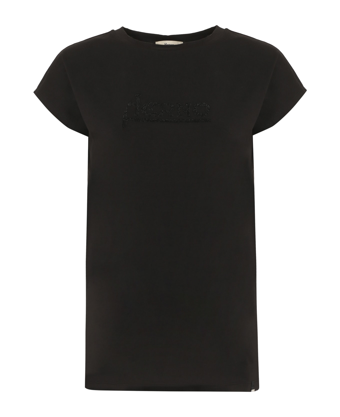 Herno Cotton T-shirt - BLACK