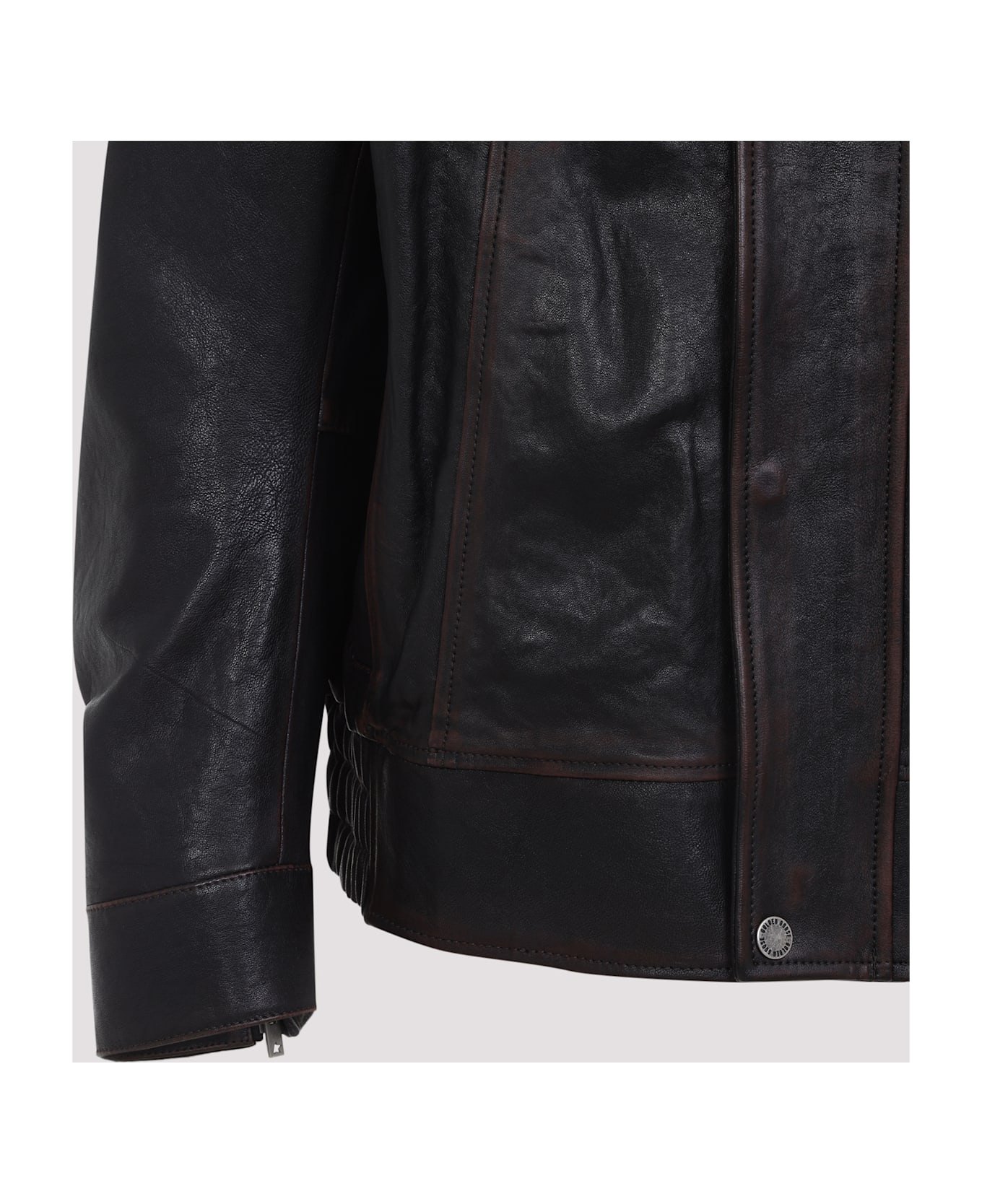 Golden Goose Prince Nappa Leather Bomber Jacket - Port Royale