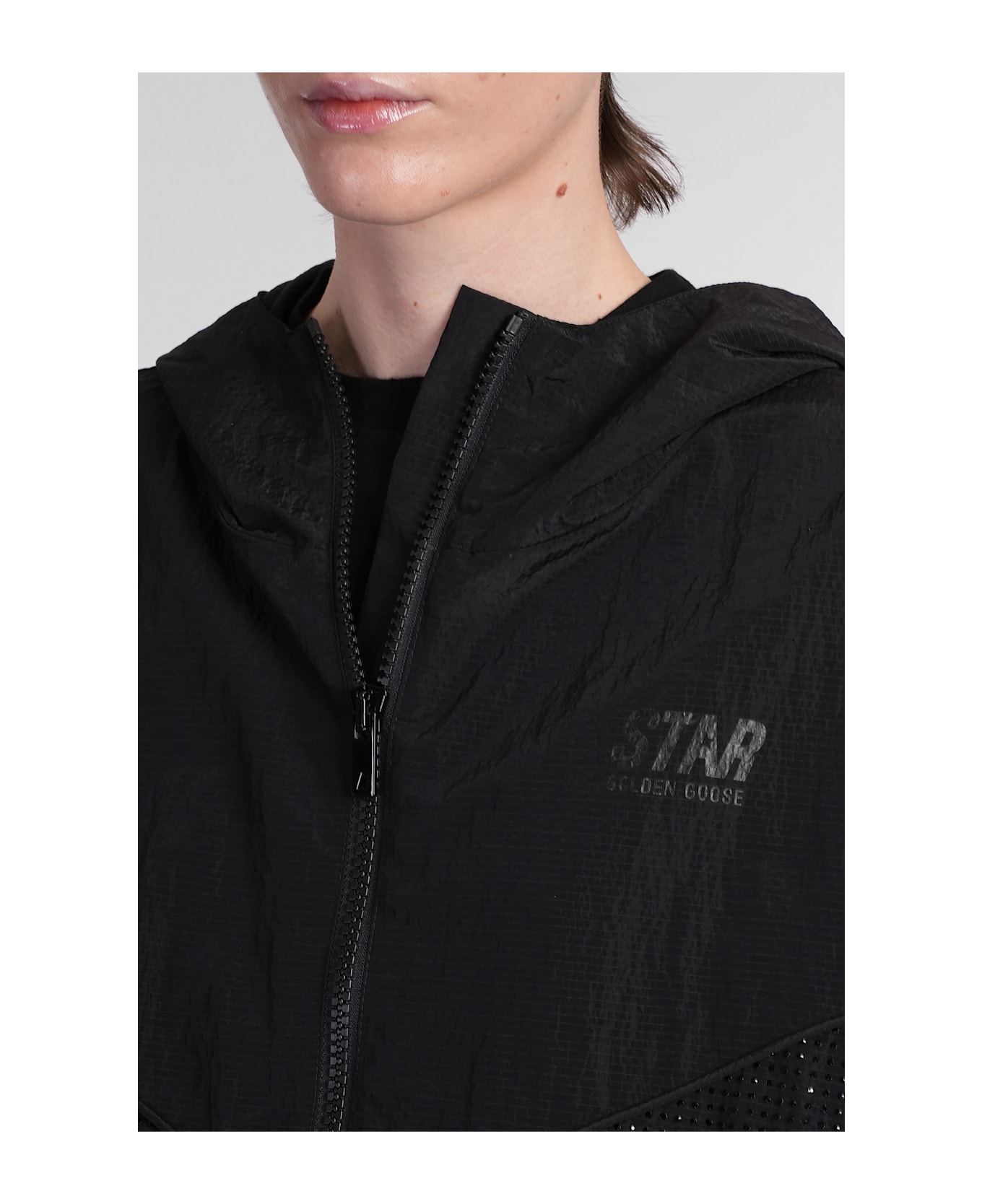 Golden Goose Letizia Casual Jacket In Black Nylon - black