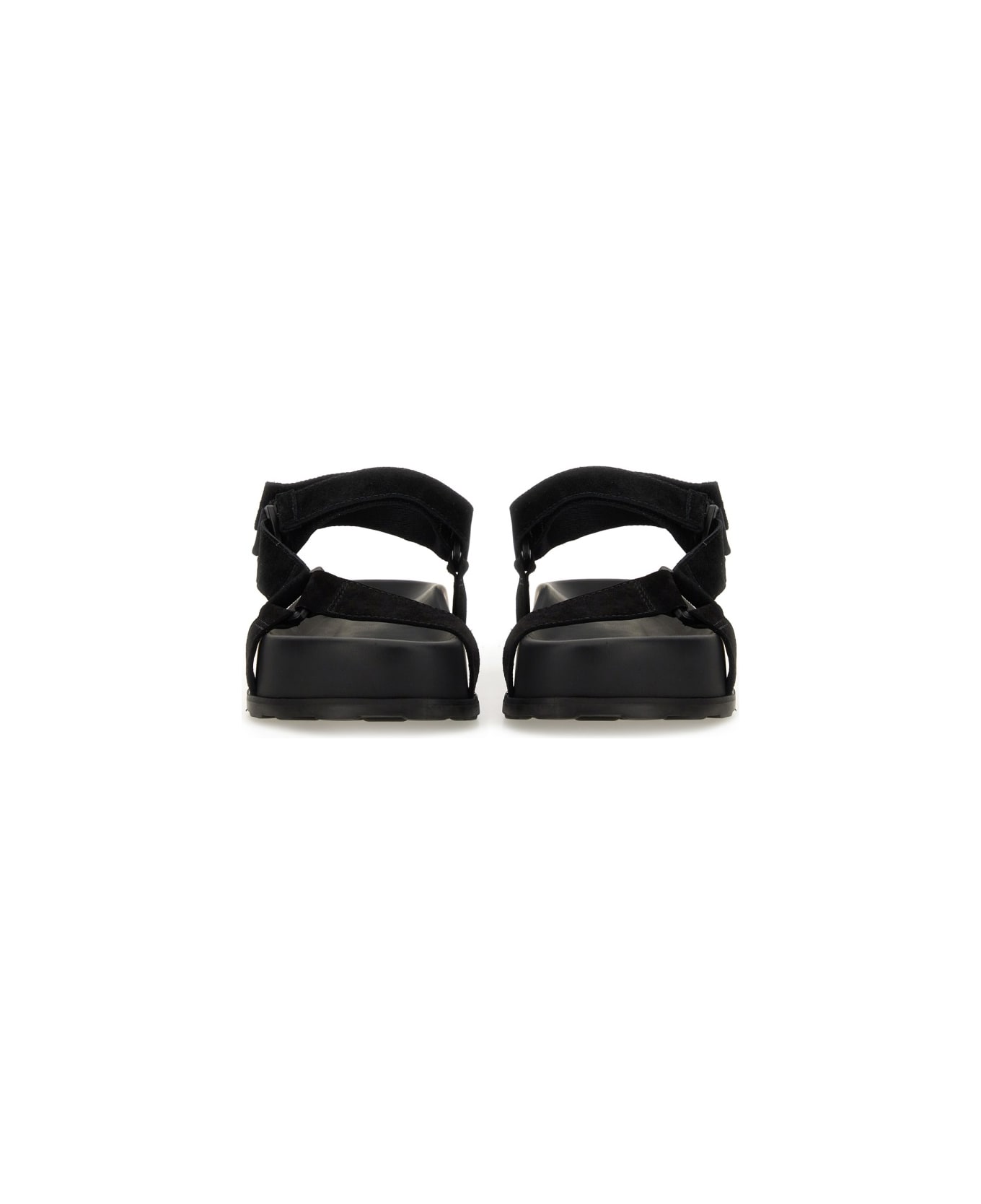 Moschino Sandal With Logo - BLACK