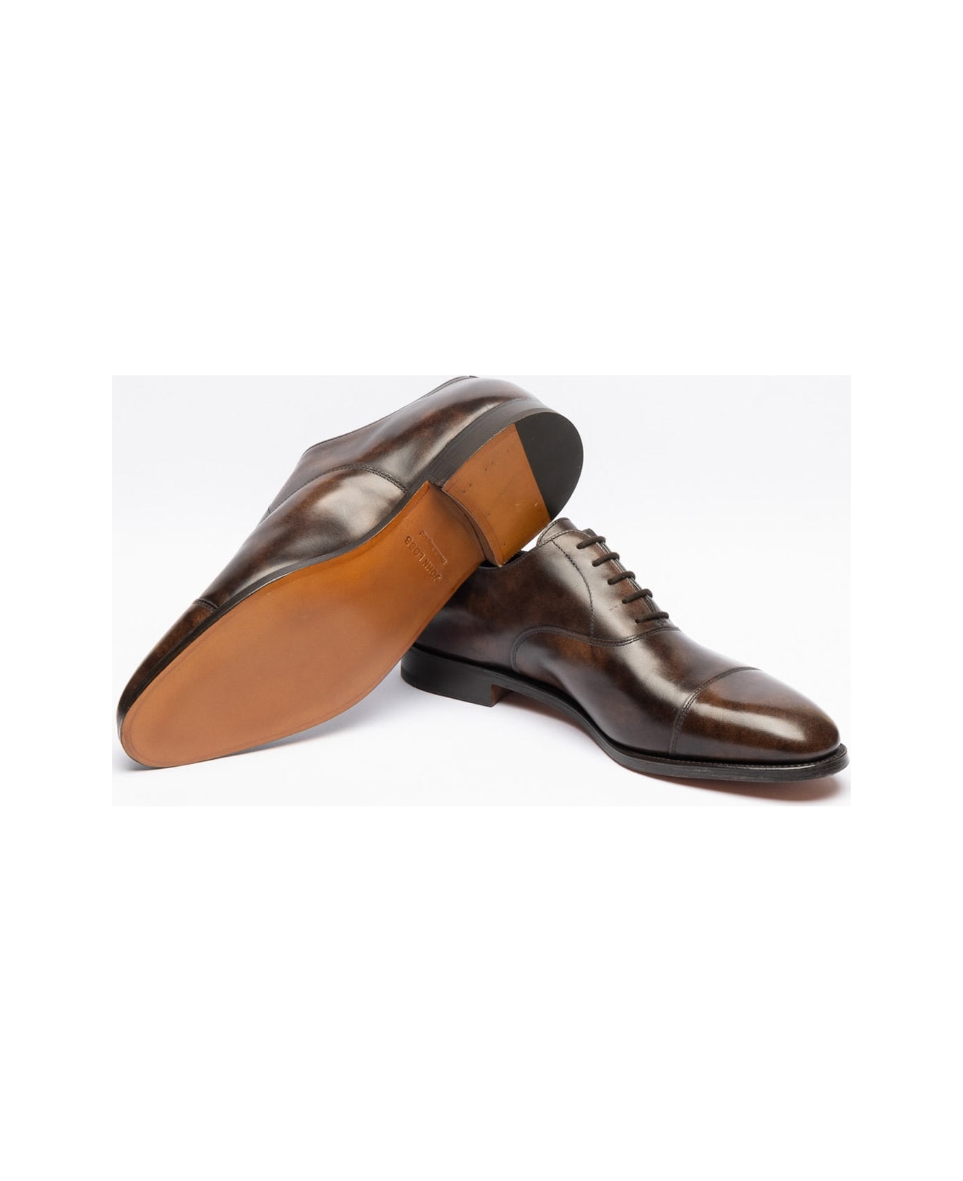 John Lobb City Ii Dark Brown Museum Calf Oxford Shoe (fitting E)