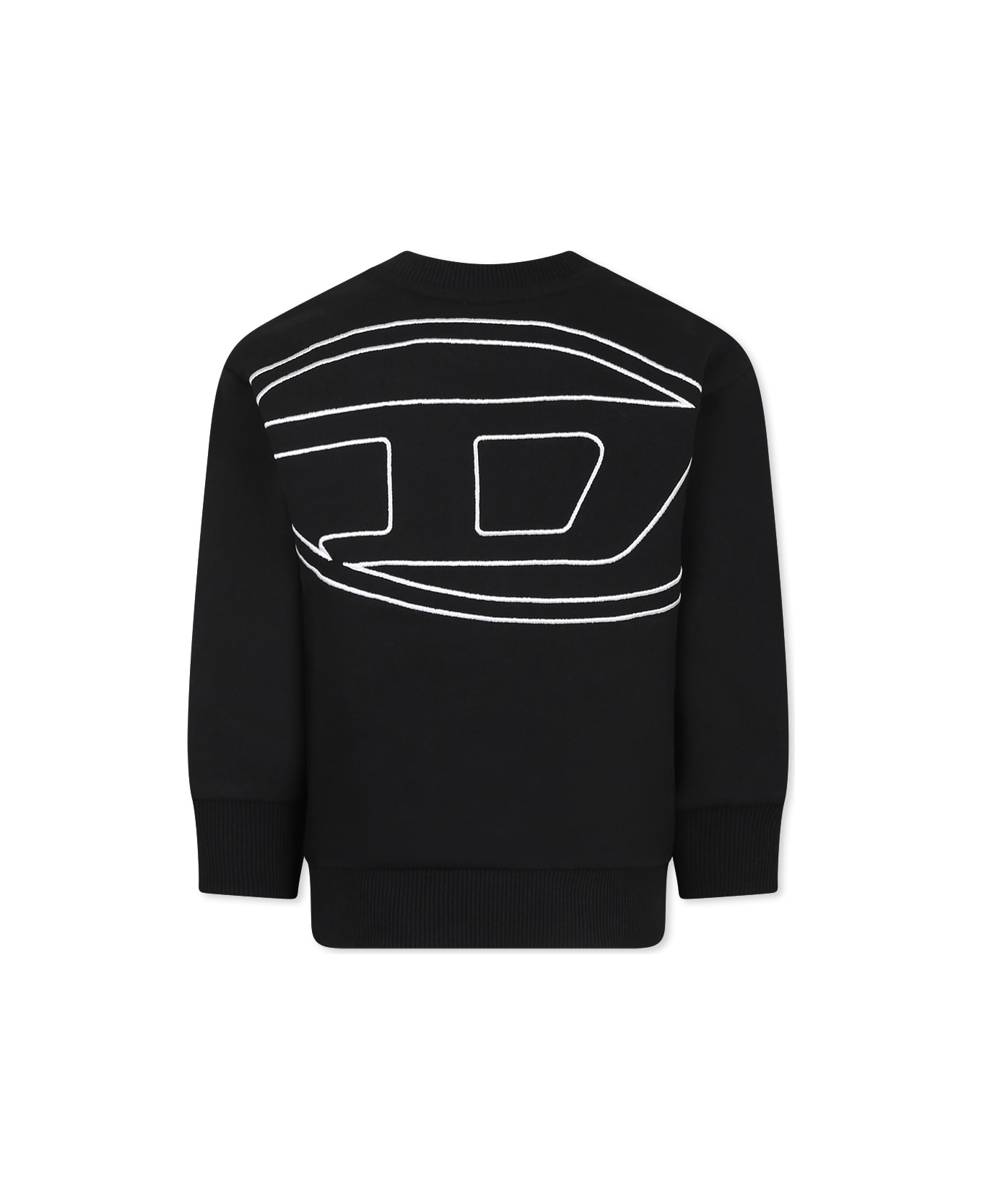 Diesel Black Sweatshirt For Boy With Logo - Black