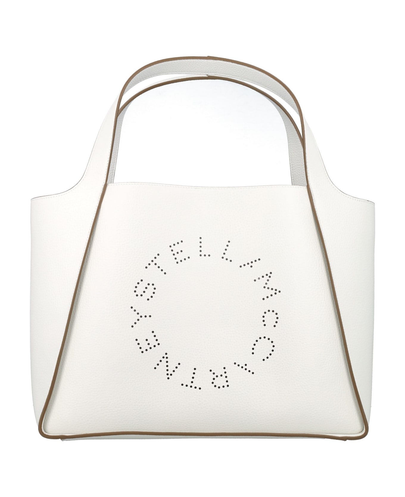 Stella McCartney Logo Grainy Alter Mat Tote Bag - PURE WHITE