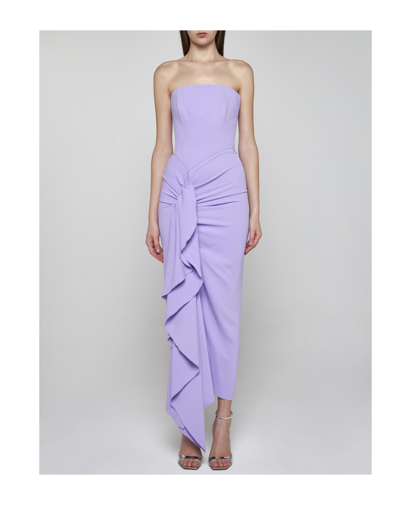 Solace London Thalia Midi Dress - Lilac