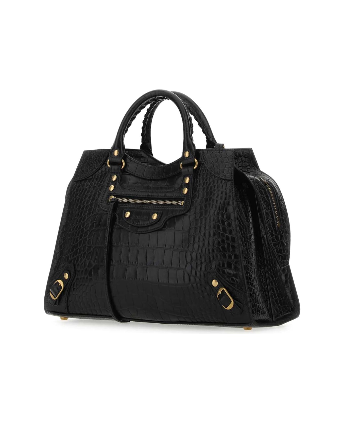 Balenciaga Black Leather Neo Classic City Handbag - Black