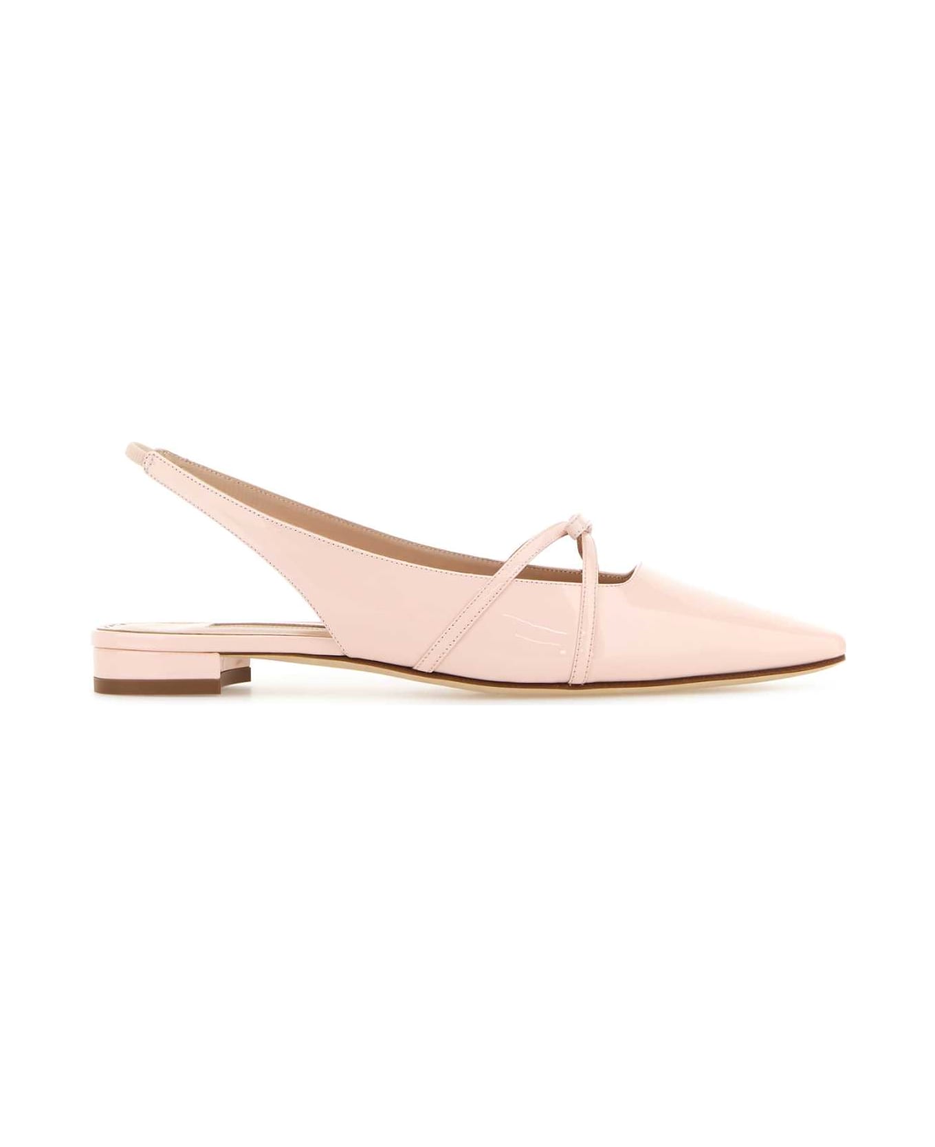 Manolo Blahnik Pastel Pink Leather Dariasli Ballerinas - LPNK