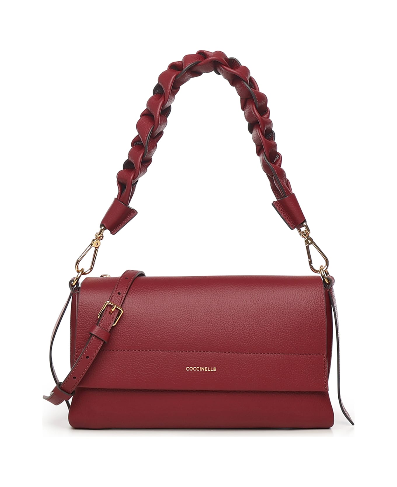 Coccinelle Boheme Leather Bag - RIBES/PRUNE